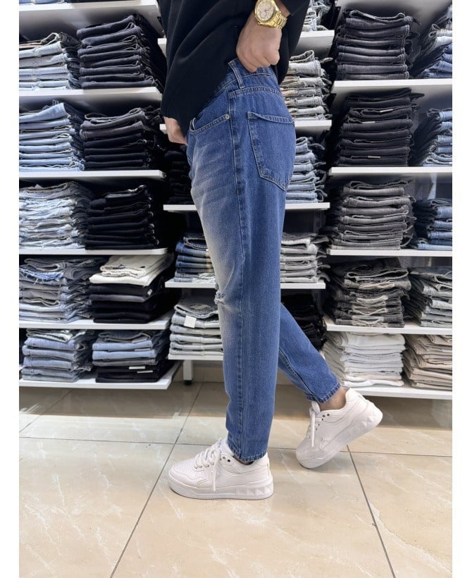 Csl Diz Yırtık Boyfriend Jean