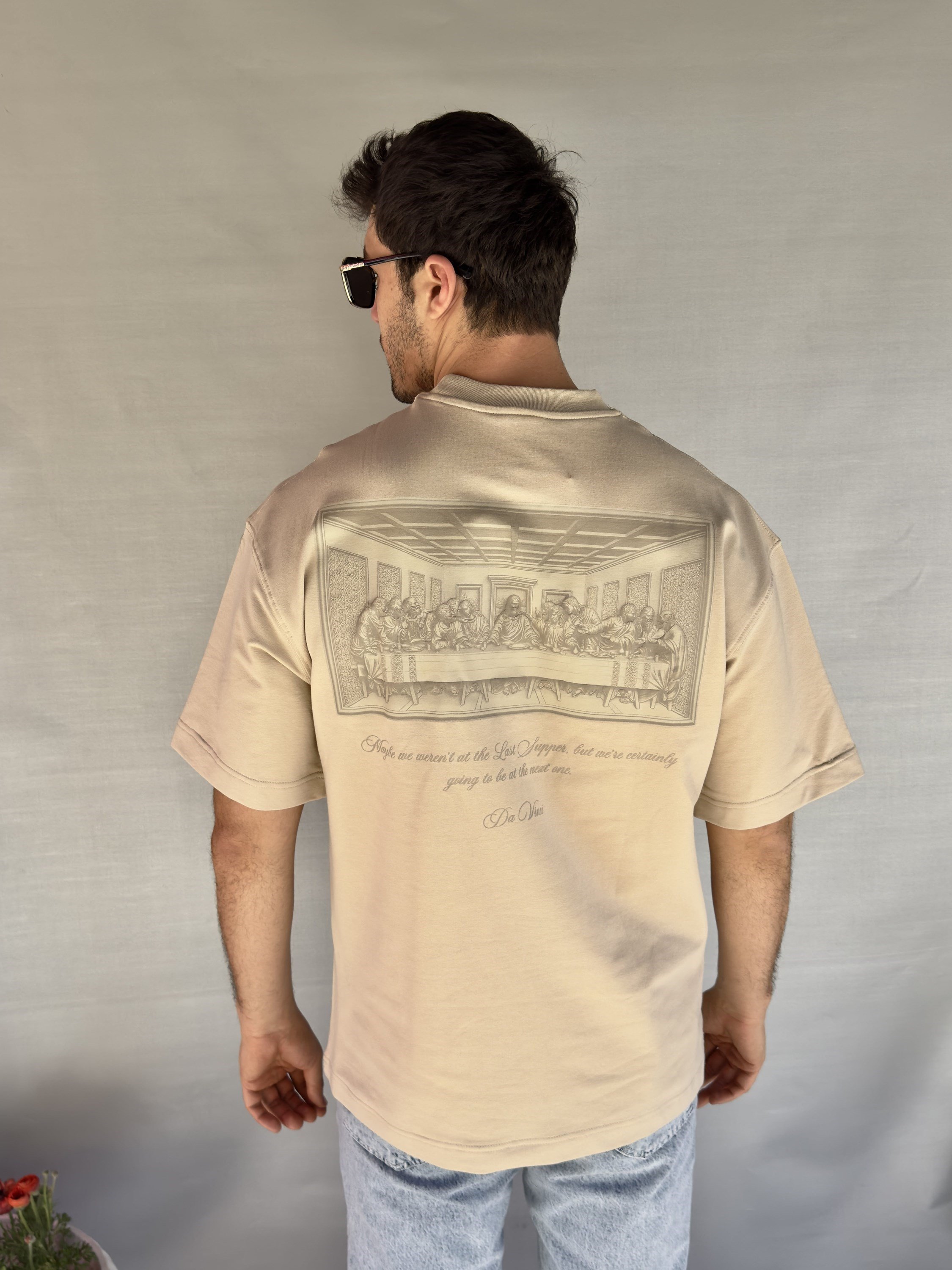 Da Vinci Sırt Baskılı Oversize T-shirt