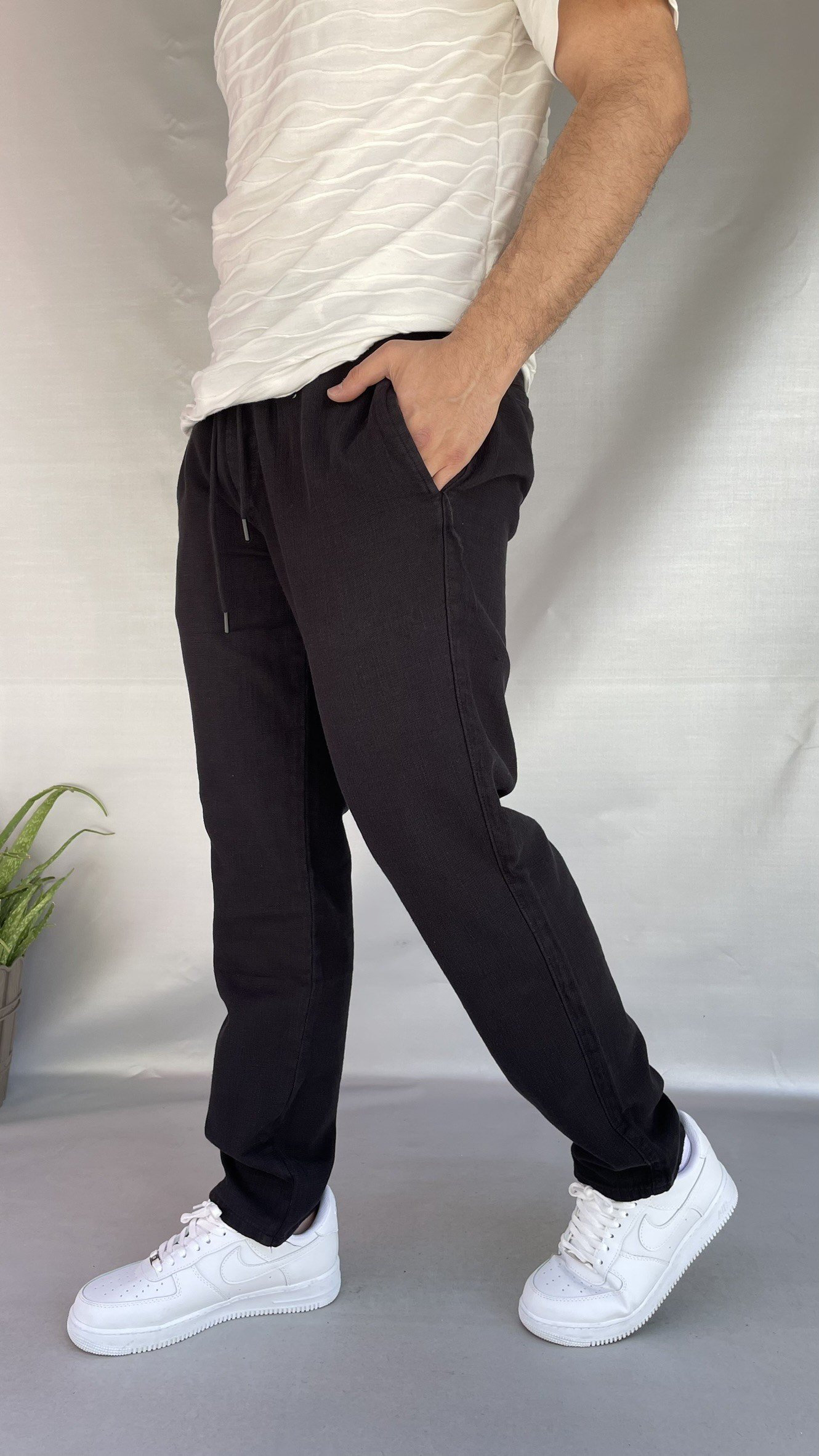 Difransel Keten Baggy Fit Pantolon