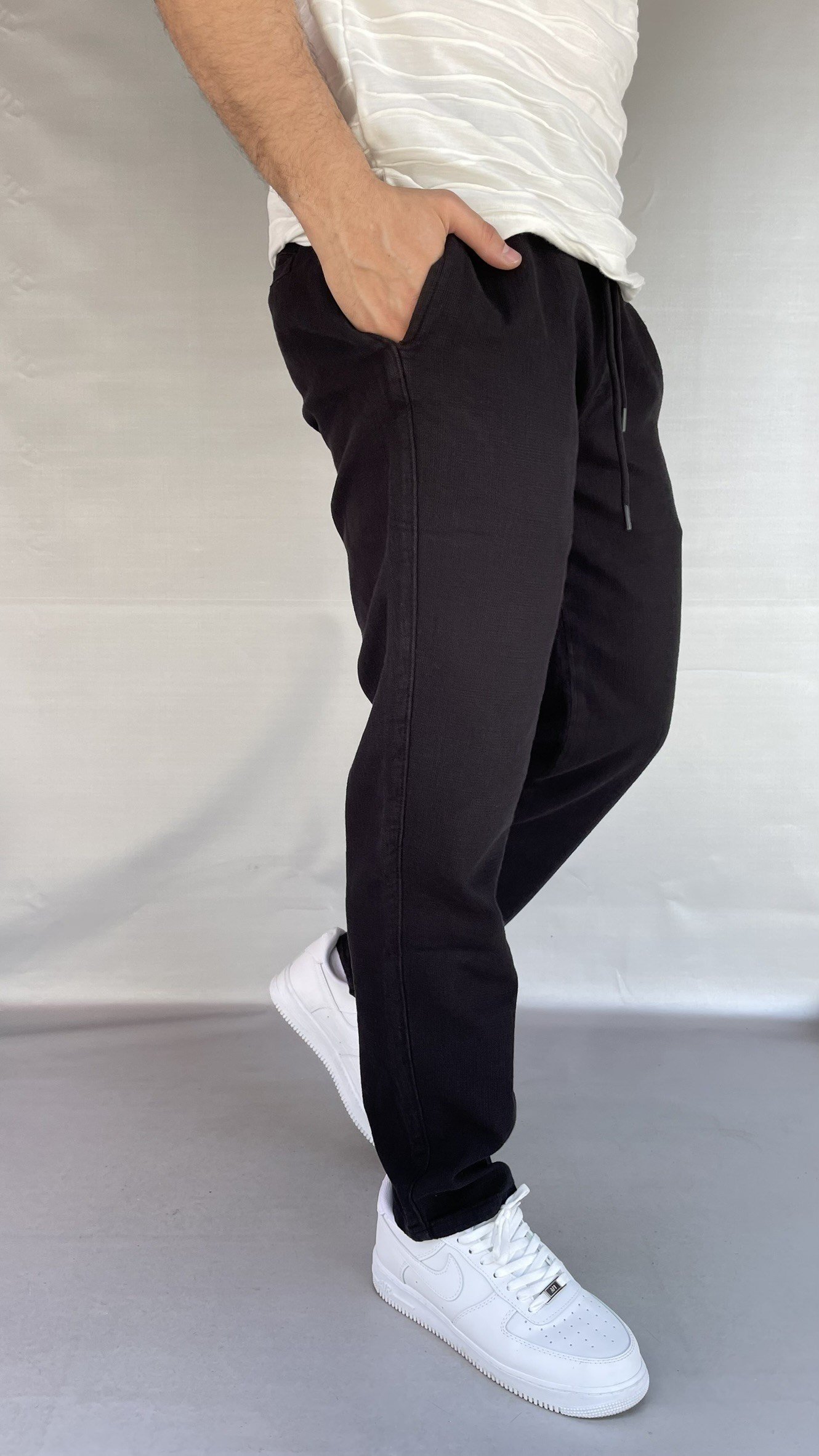 Difransel Keten Baggy Fit Pantolon