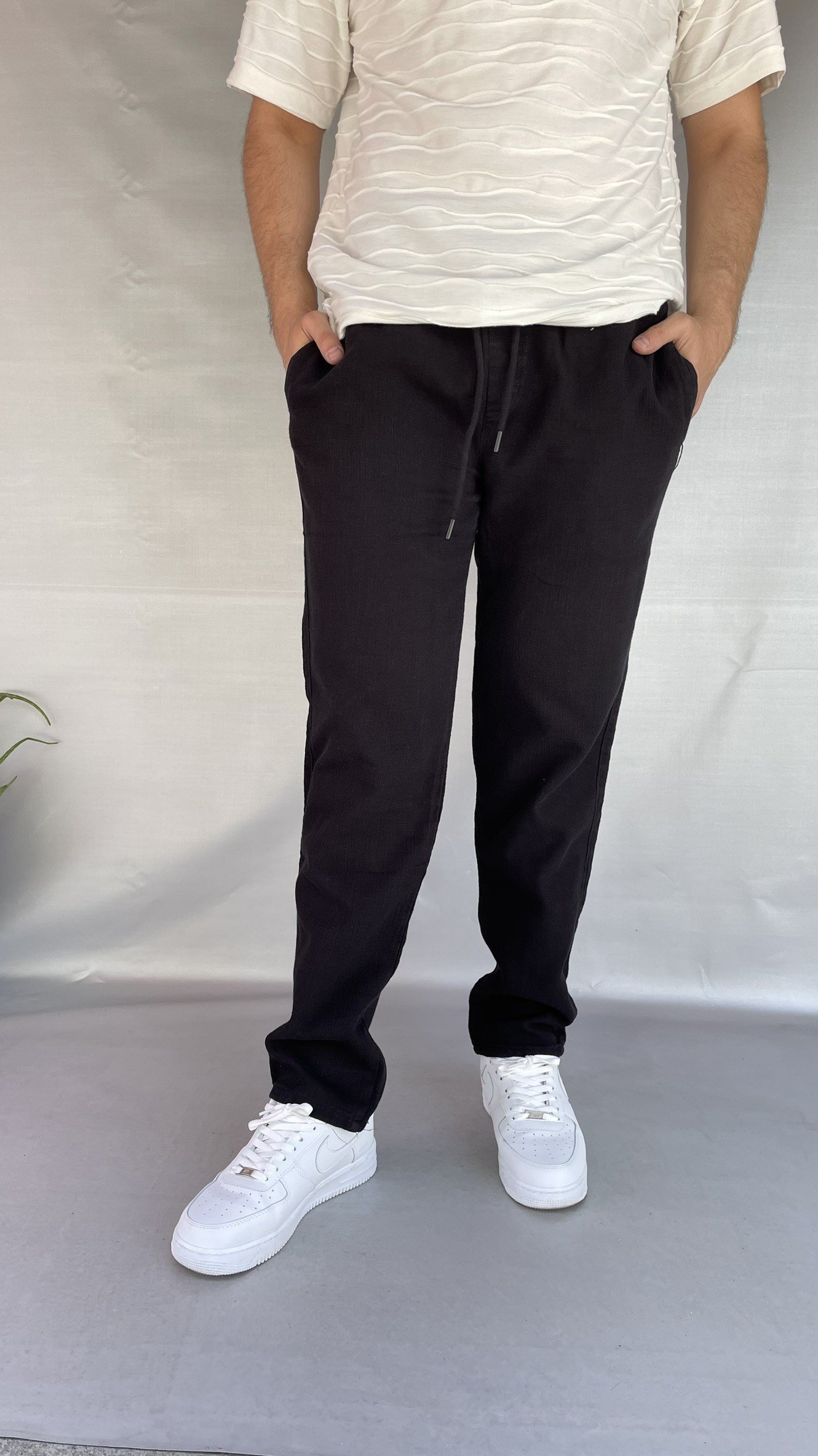 Difransel Keten Baggy Fit Pantolon