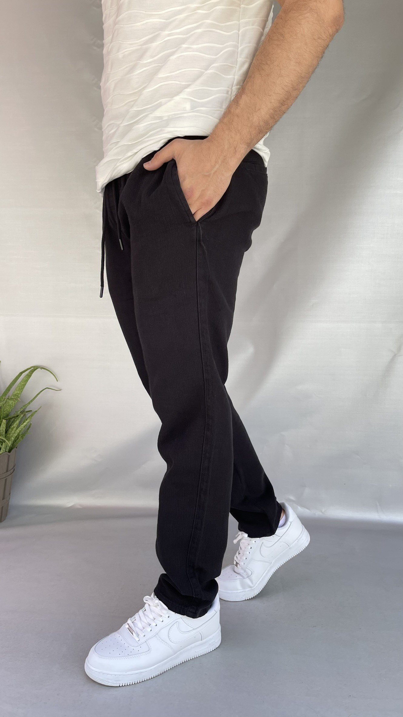 Difransel Keten Baggy Fit Pantolon
