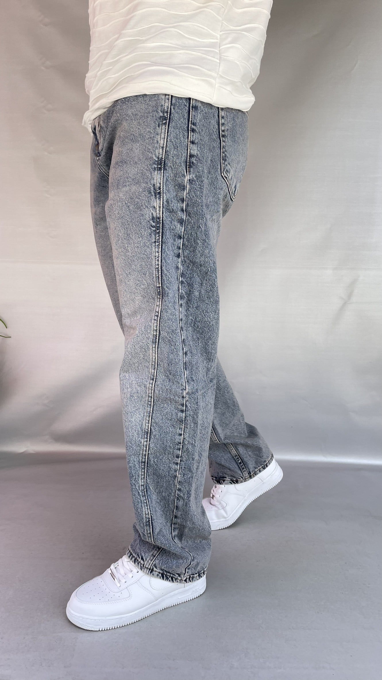 Dikiş Detaylı Relax Baggy Pantolon