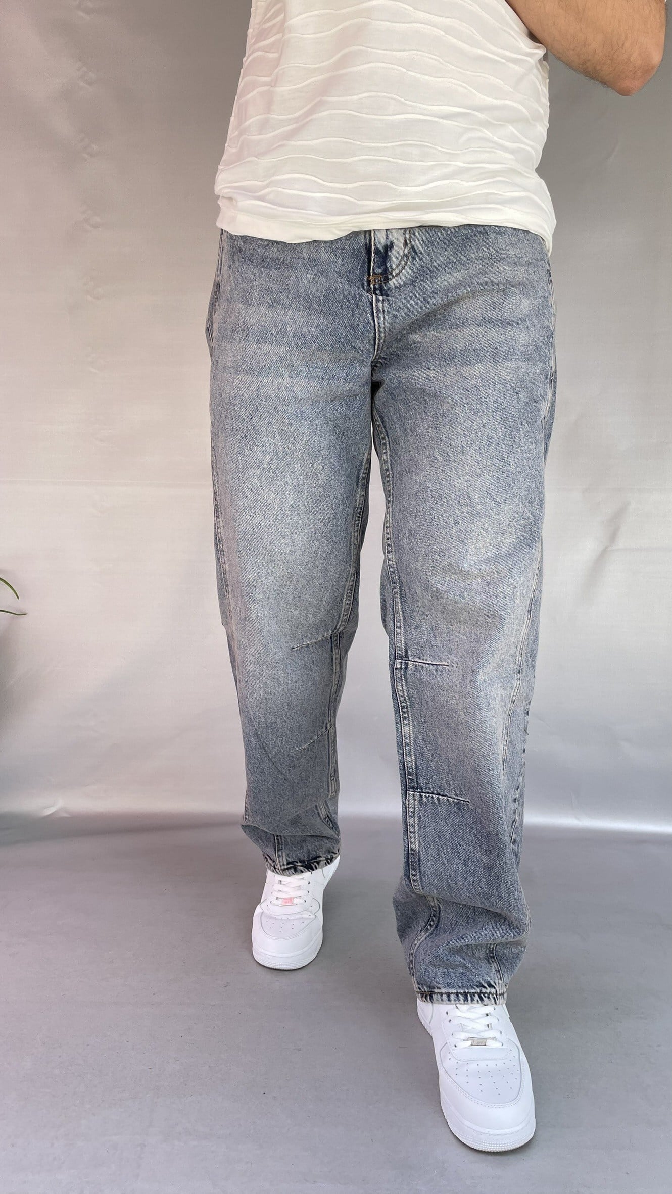 Dikiş Detaylı Relax Baggy Pantolon