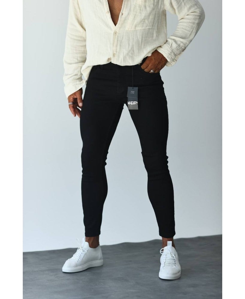 Düz Siyah Skinny Jean