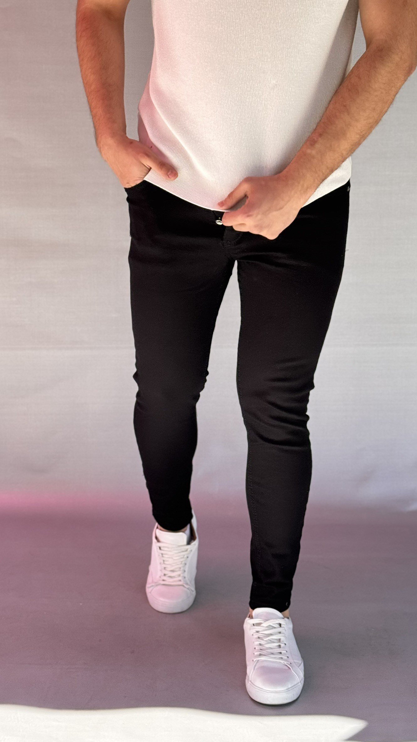 Düz Siyah Slim Fit Jean
