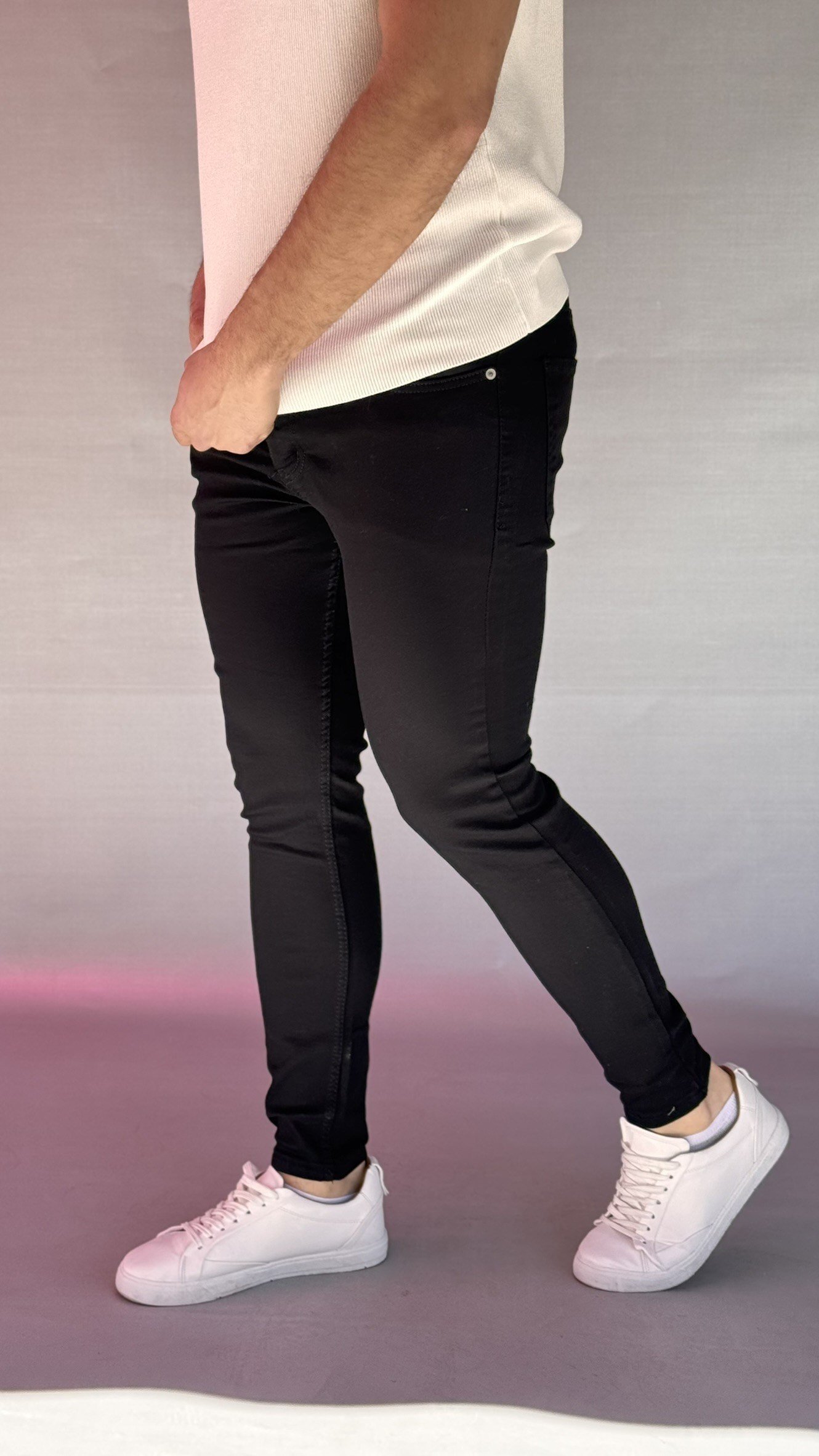 Düz Siyah Slim Fit Jean