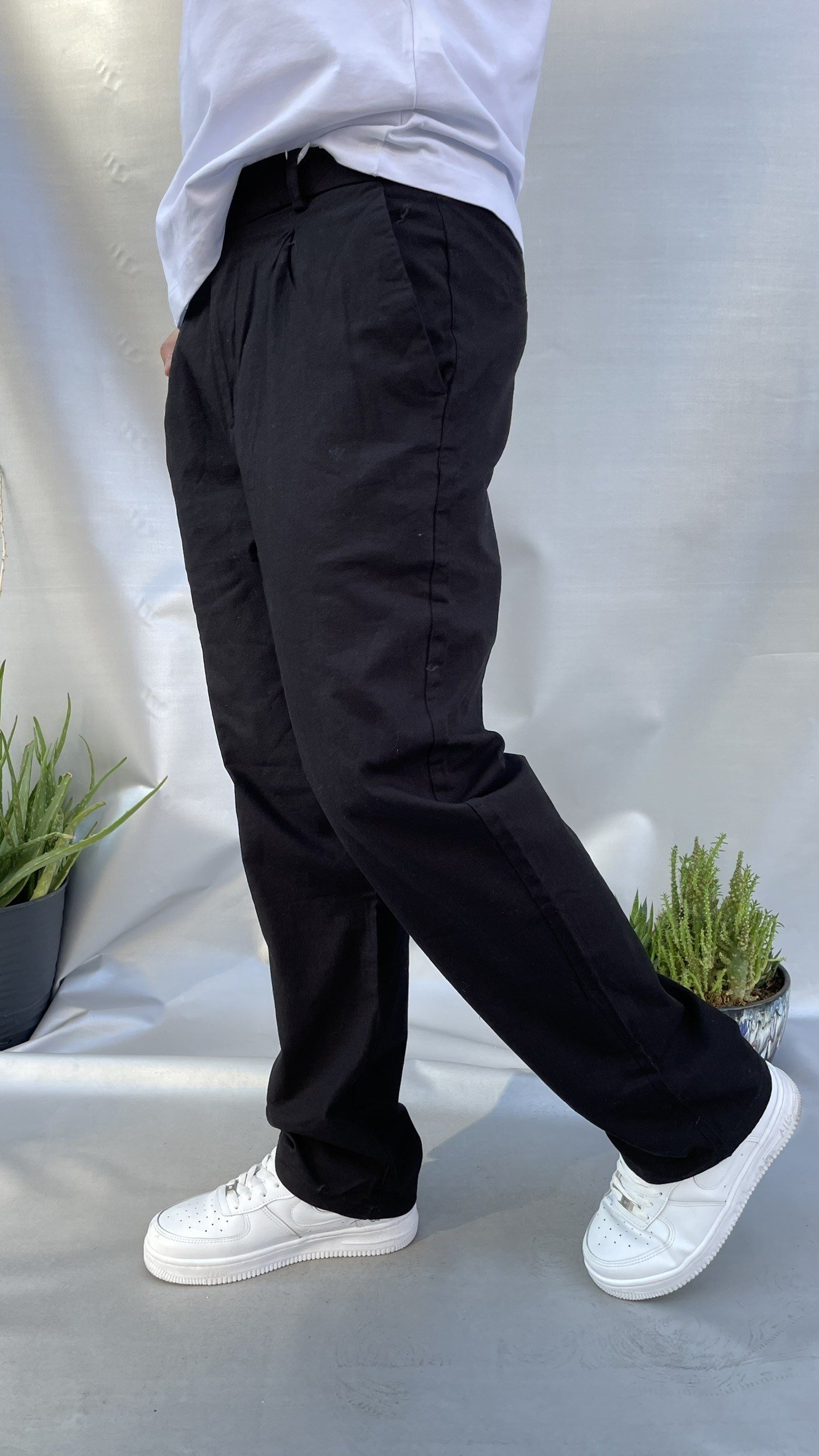 Flank Keten Baggy Pantolon