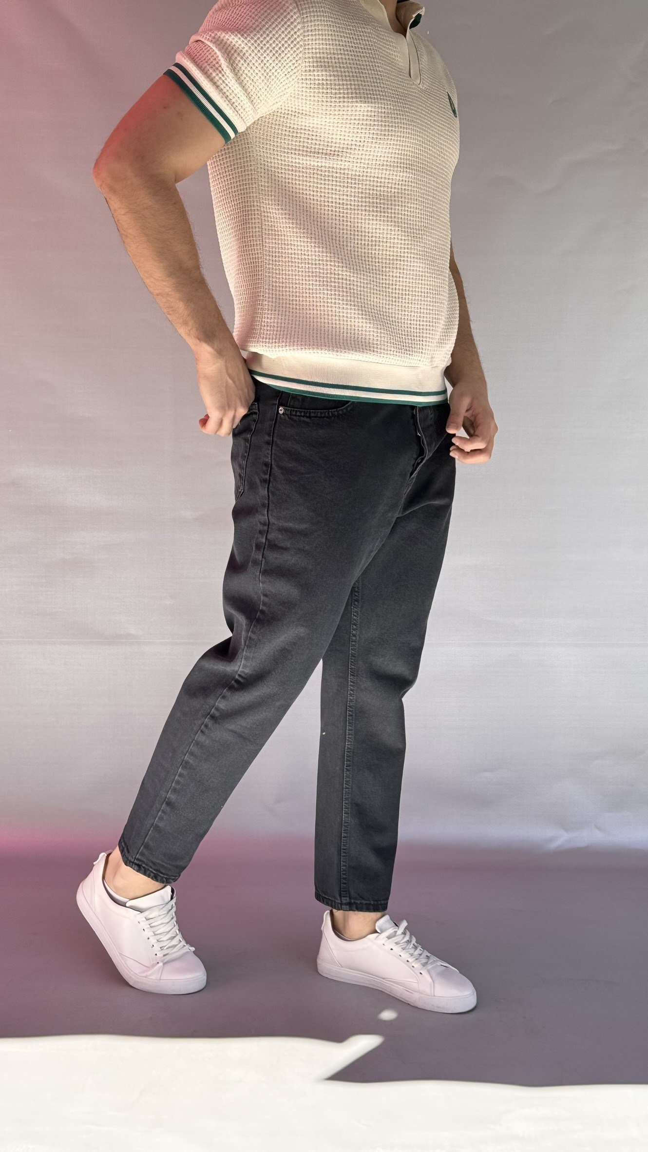 Füme Boyfriend Pantolon