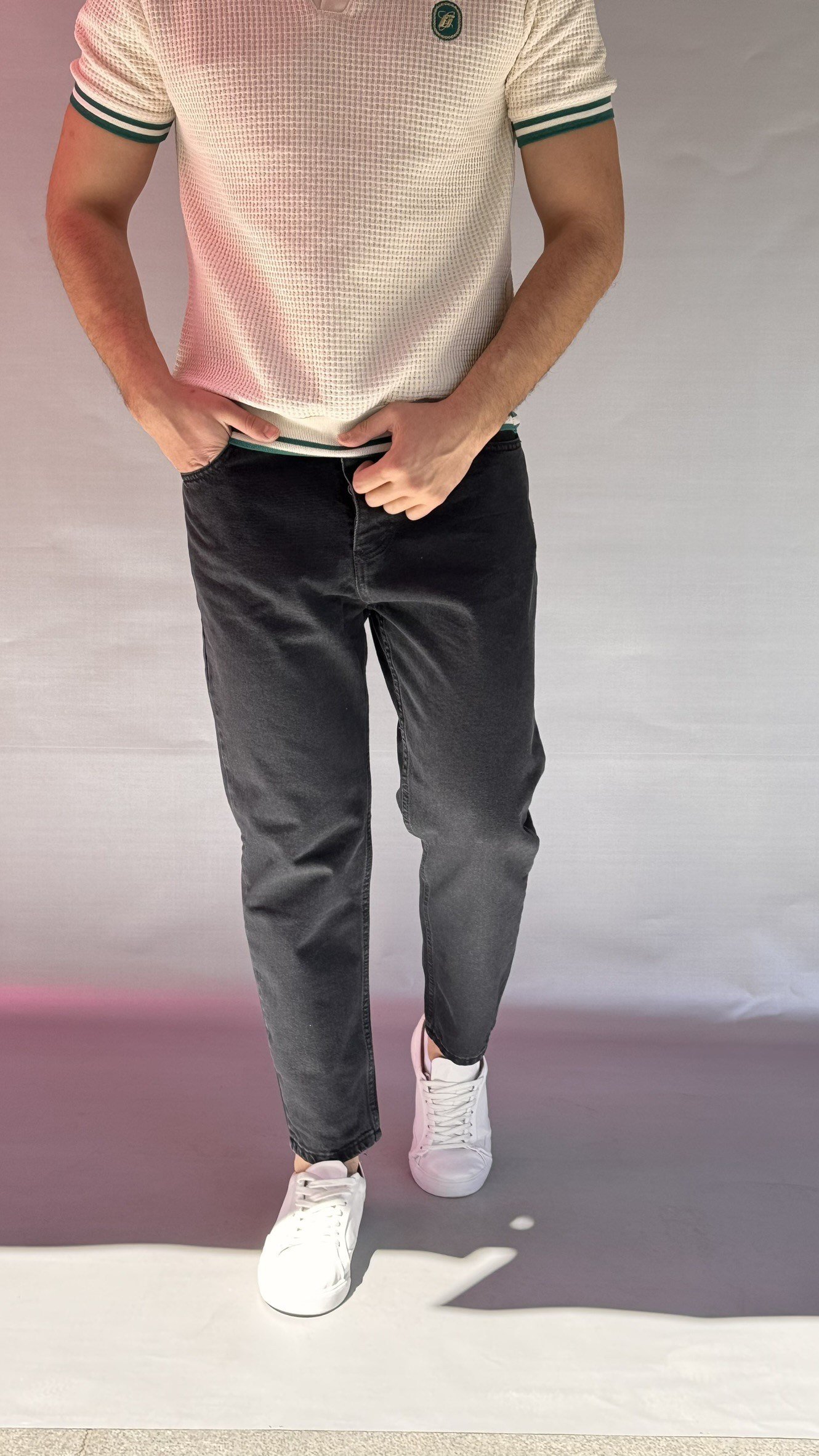 Füme Boyfriend Pantolon