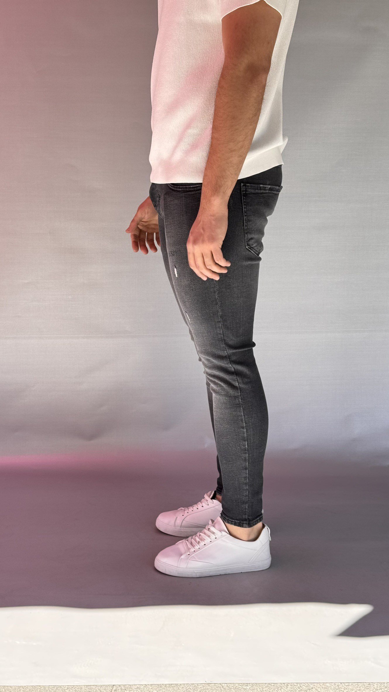 Füme Eskitme Detay Slim Fit Jean