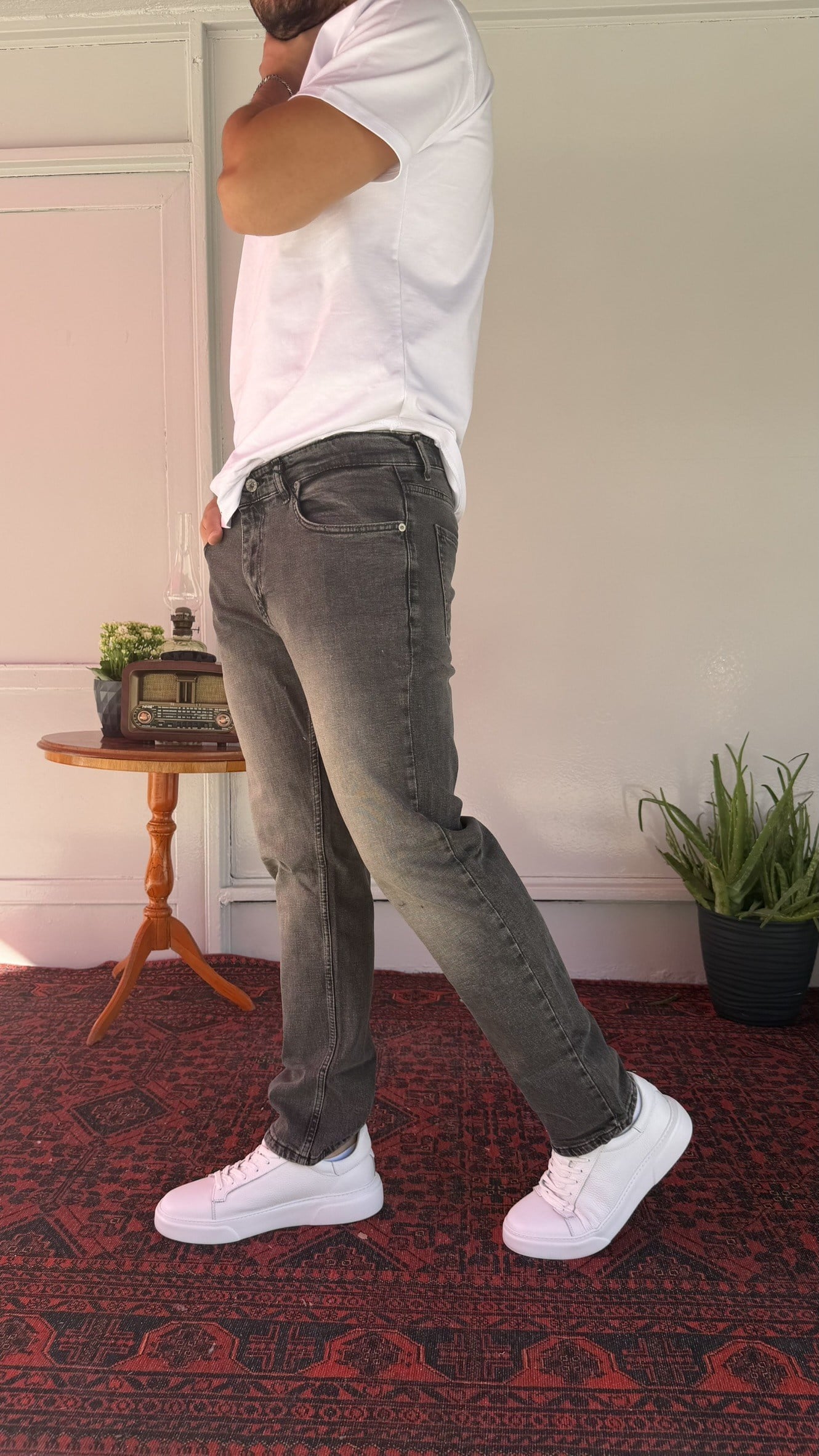 Füme Yıkamalı Regular Jean