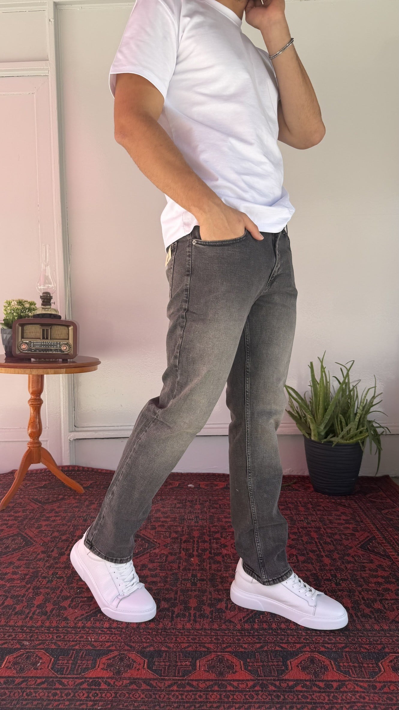 Füme Yıkamalı Regular Jean