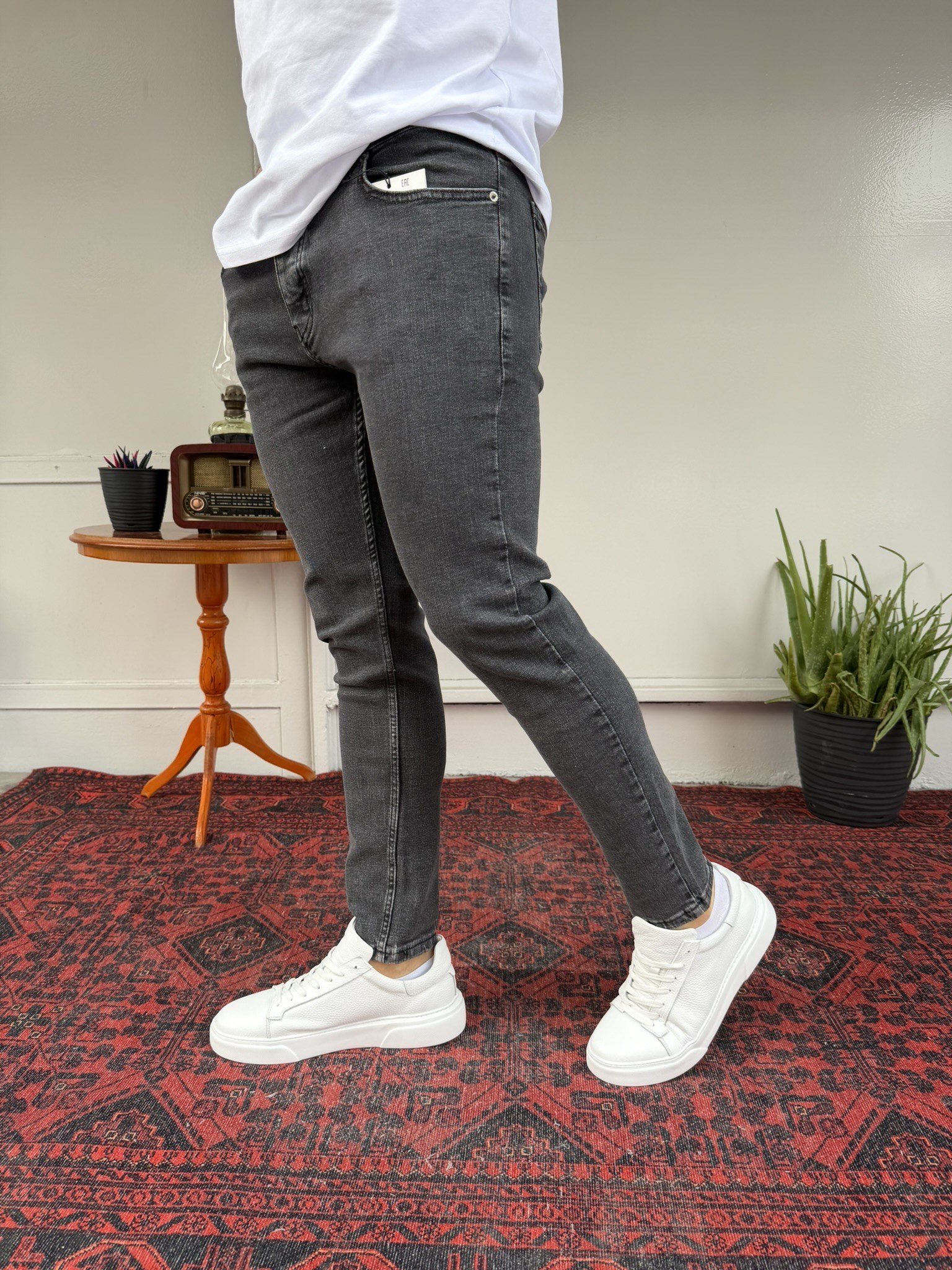 Füme Yıkamalı SkinnyFit Jean