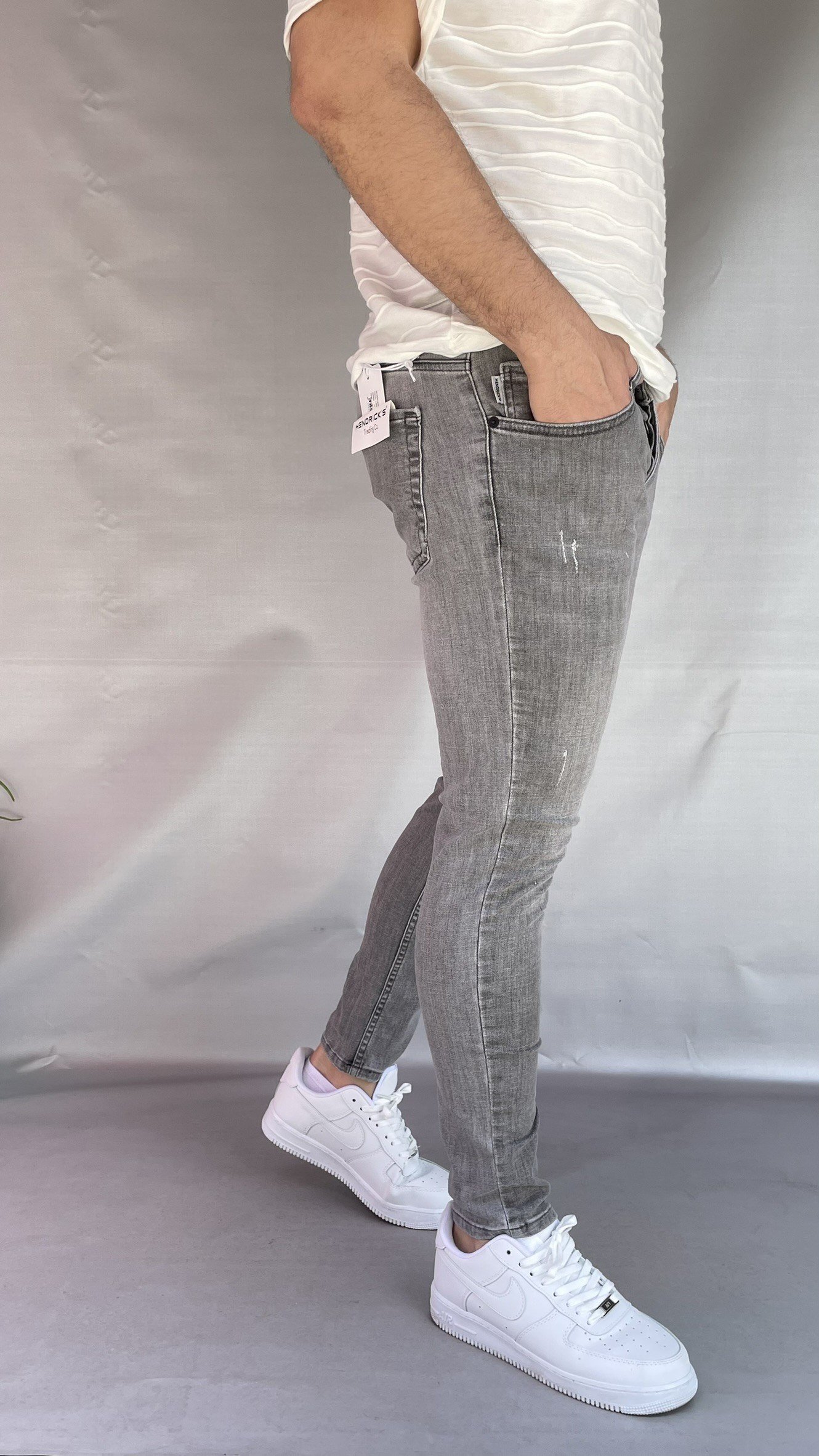 Gri Tırnaklı Skinny Jean