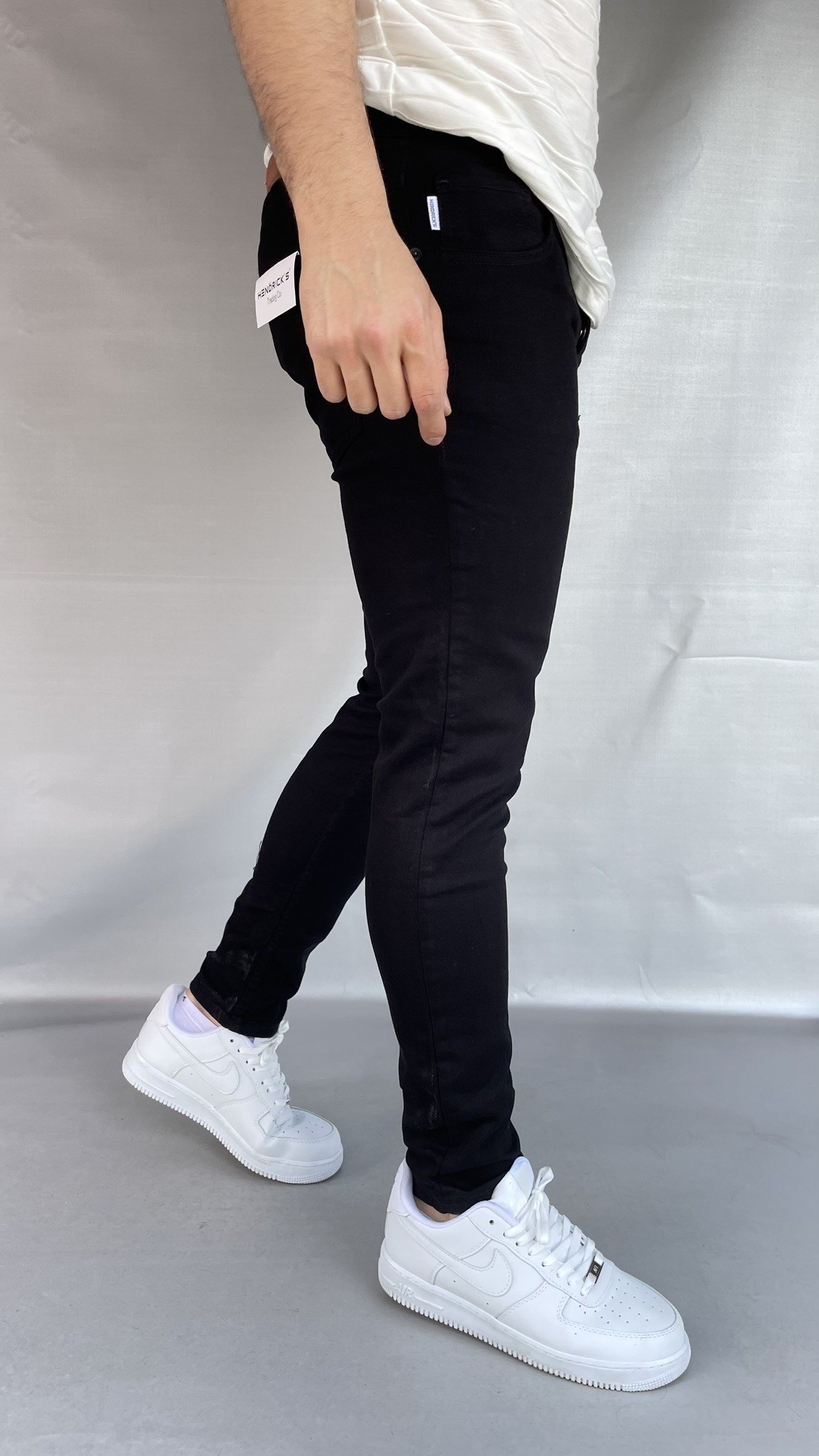 Hendricks Düz Siyah Skinny Jean