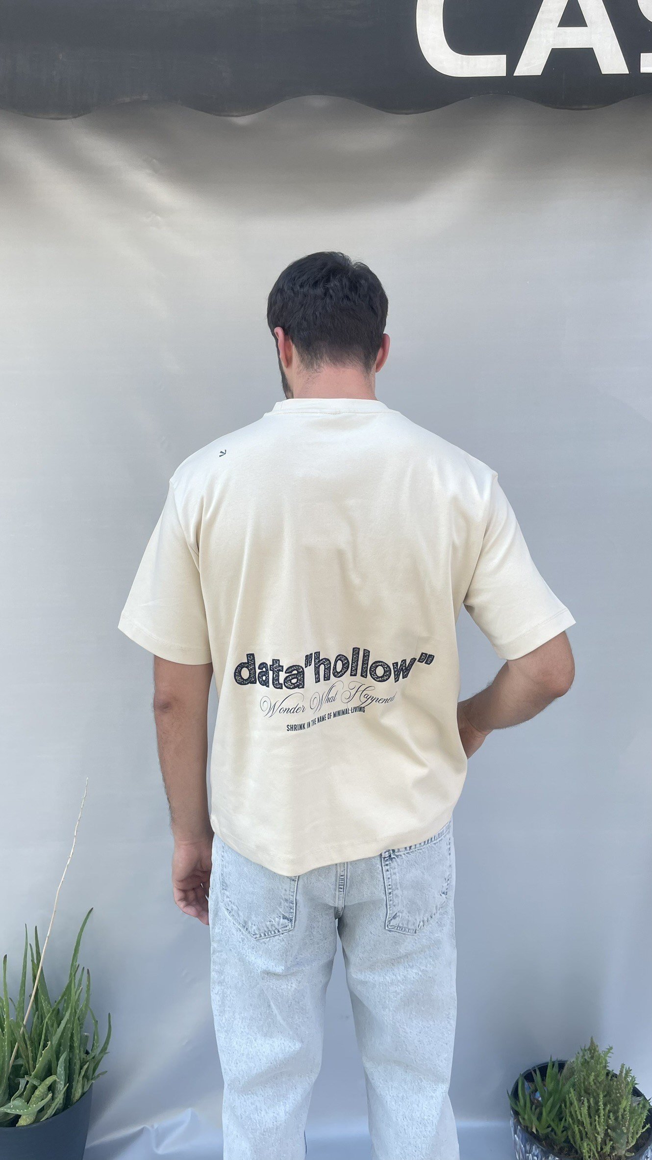 Hollow Nakışlı Oversize T-shirt