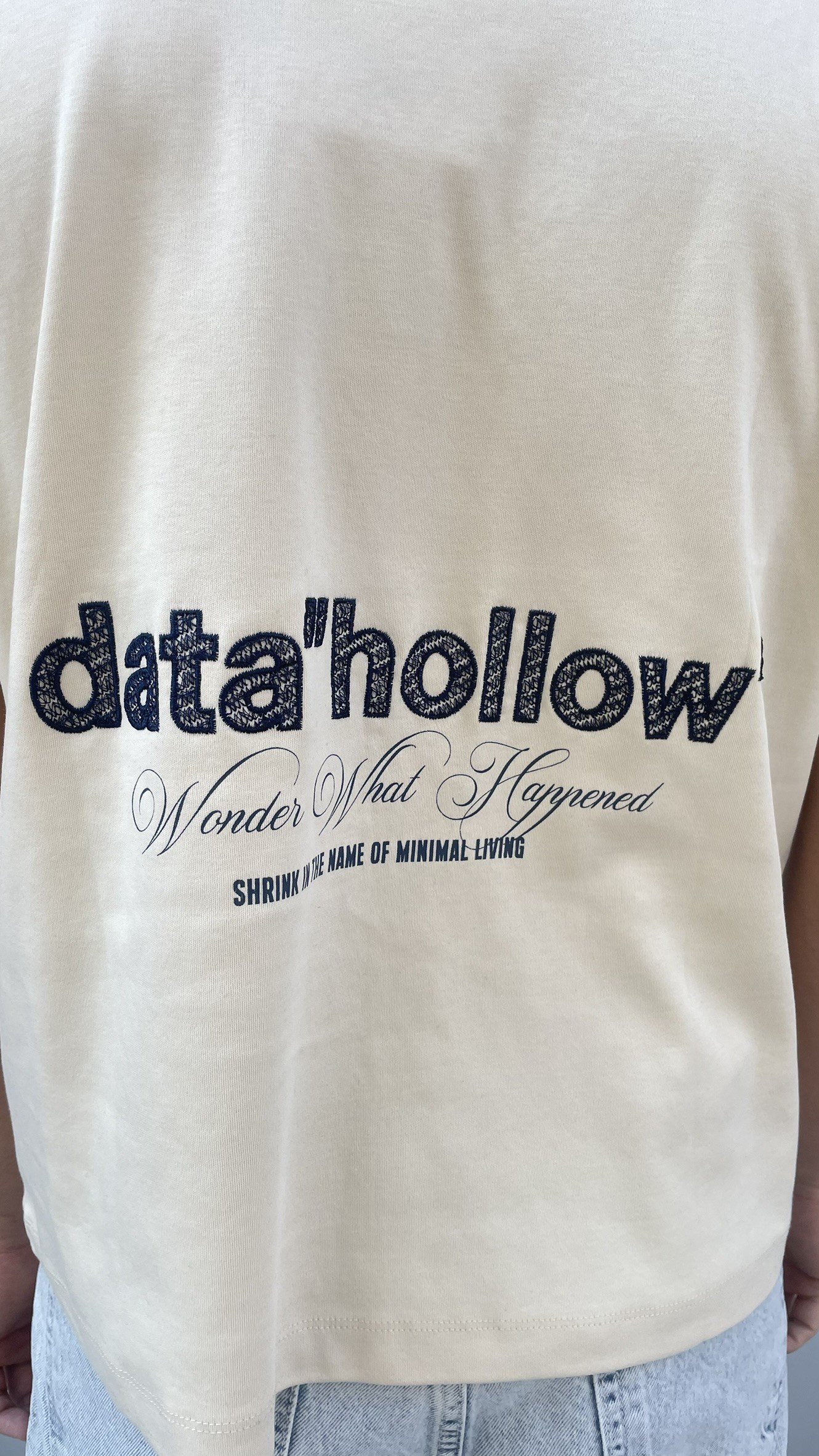 Hollow Nakışlı Oversize T-shirt