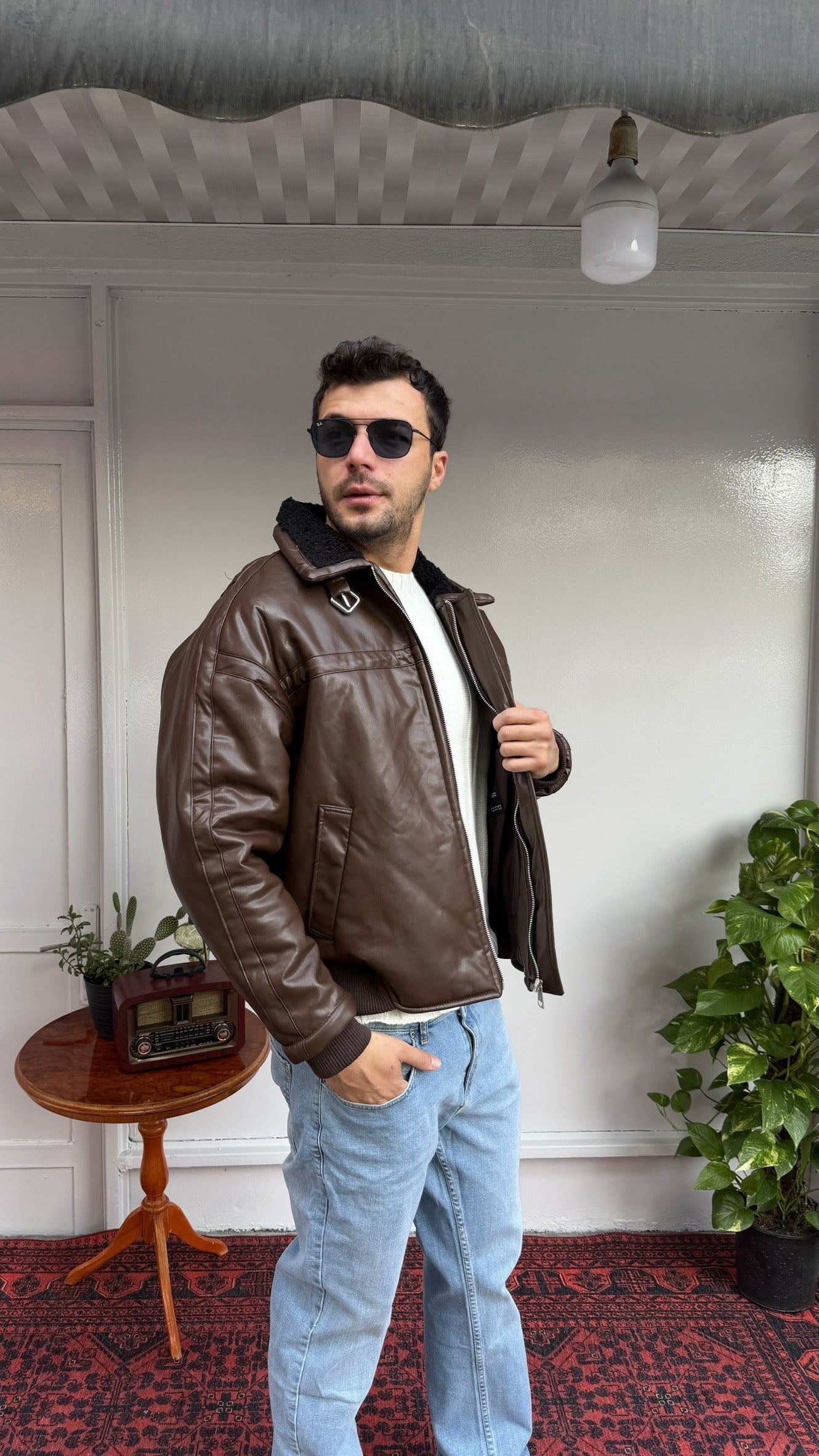İçi Kürklü Deri Ceket
