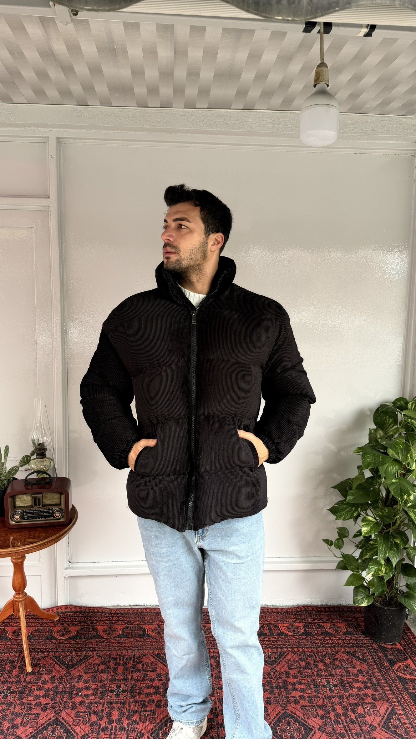 Kadife Şişme Mont