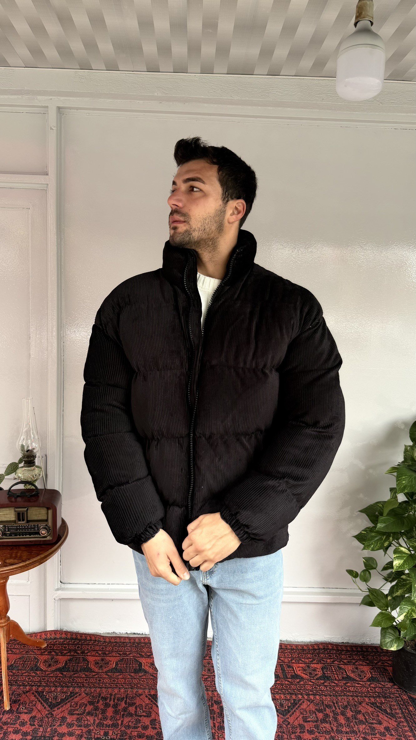 Kadife Şişme Mont