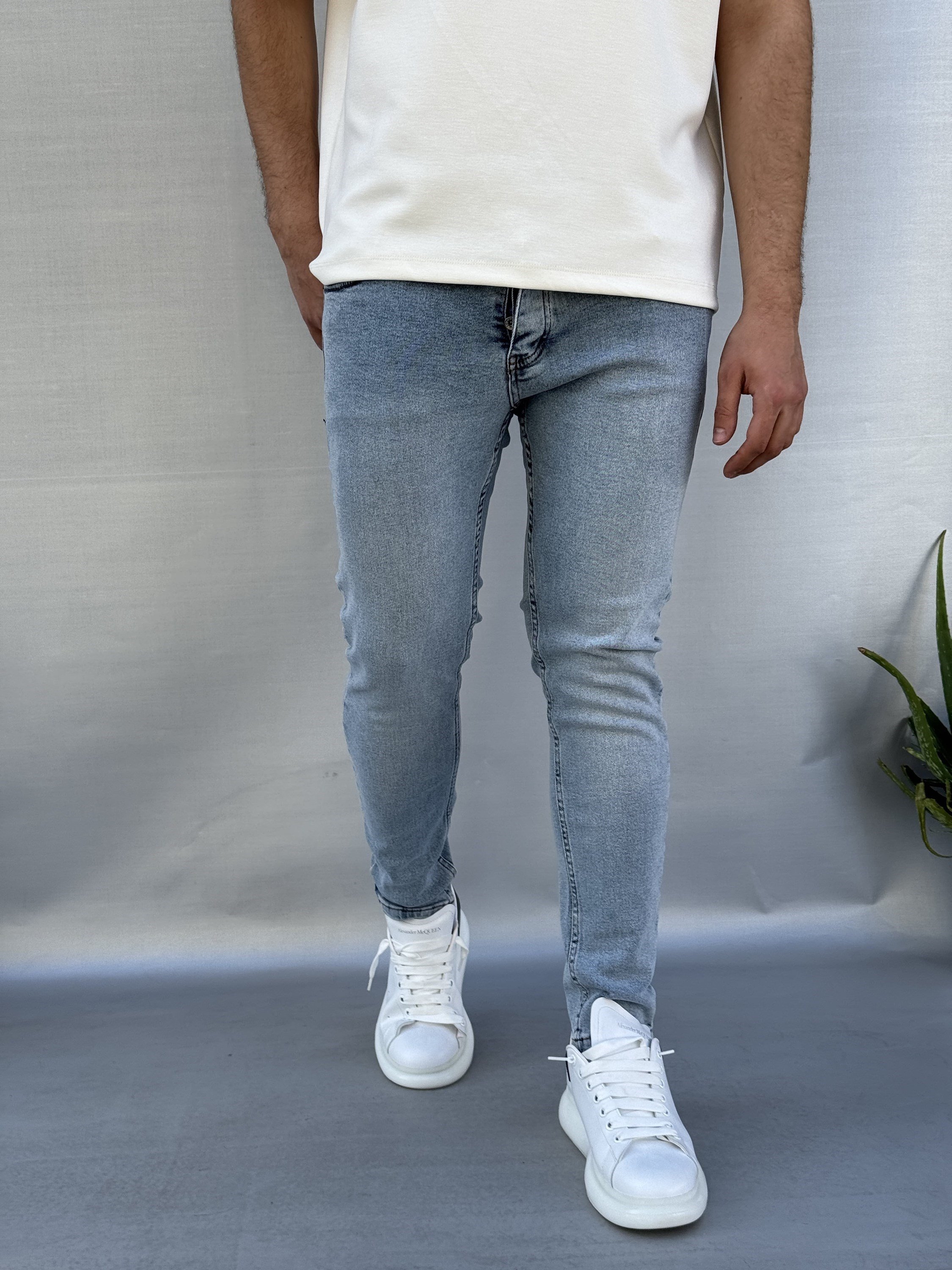 Kar Yıkamalı Skinny Pantolon