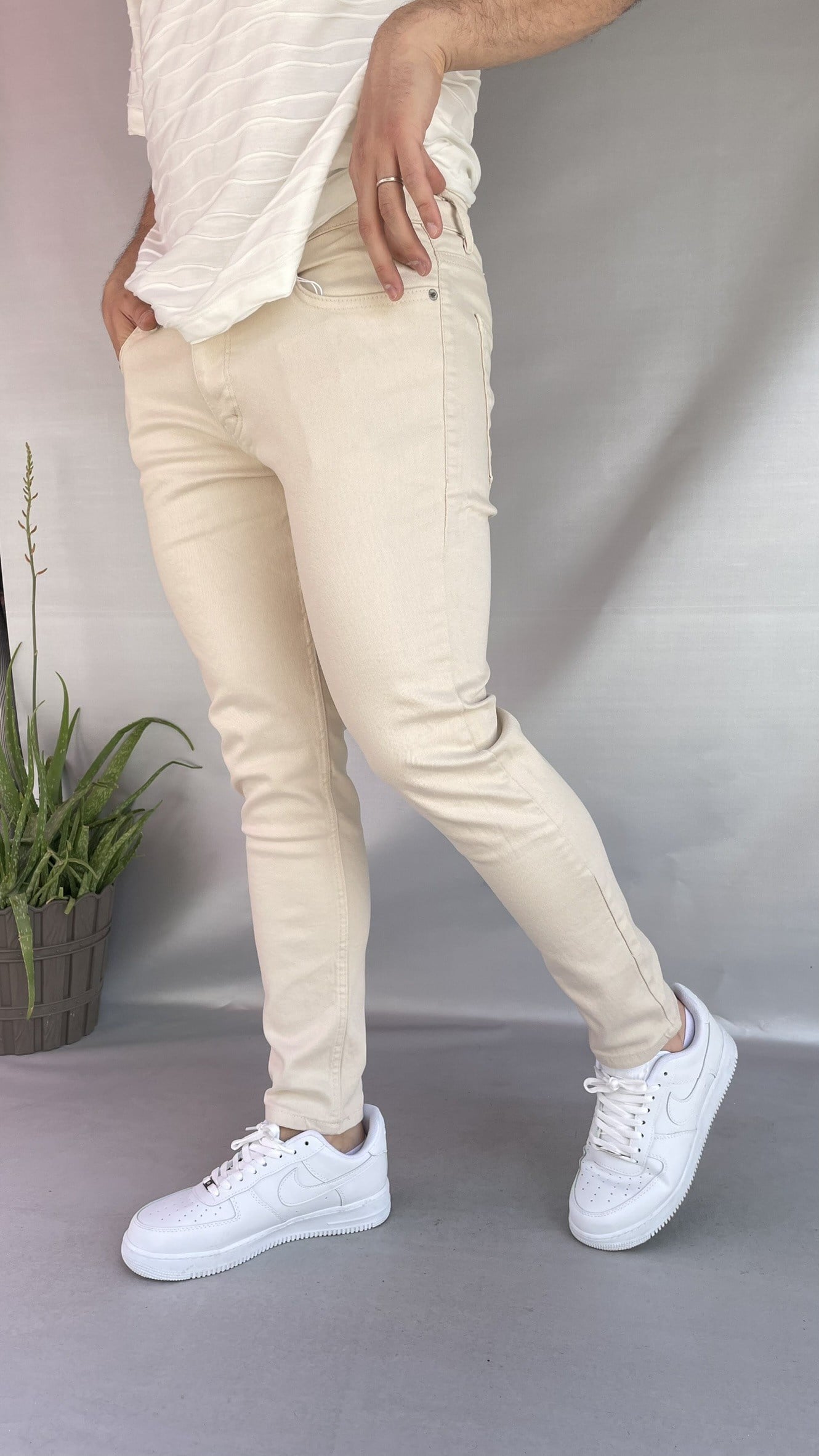 Keps Bej Skınny Jean