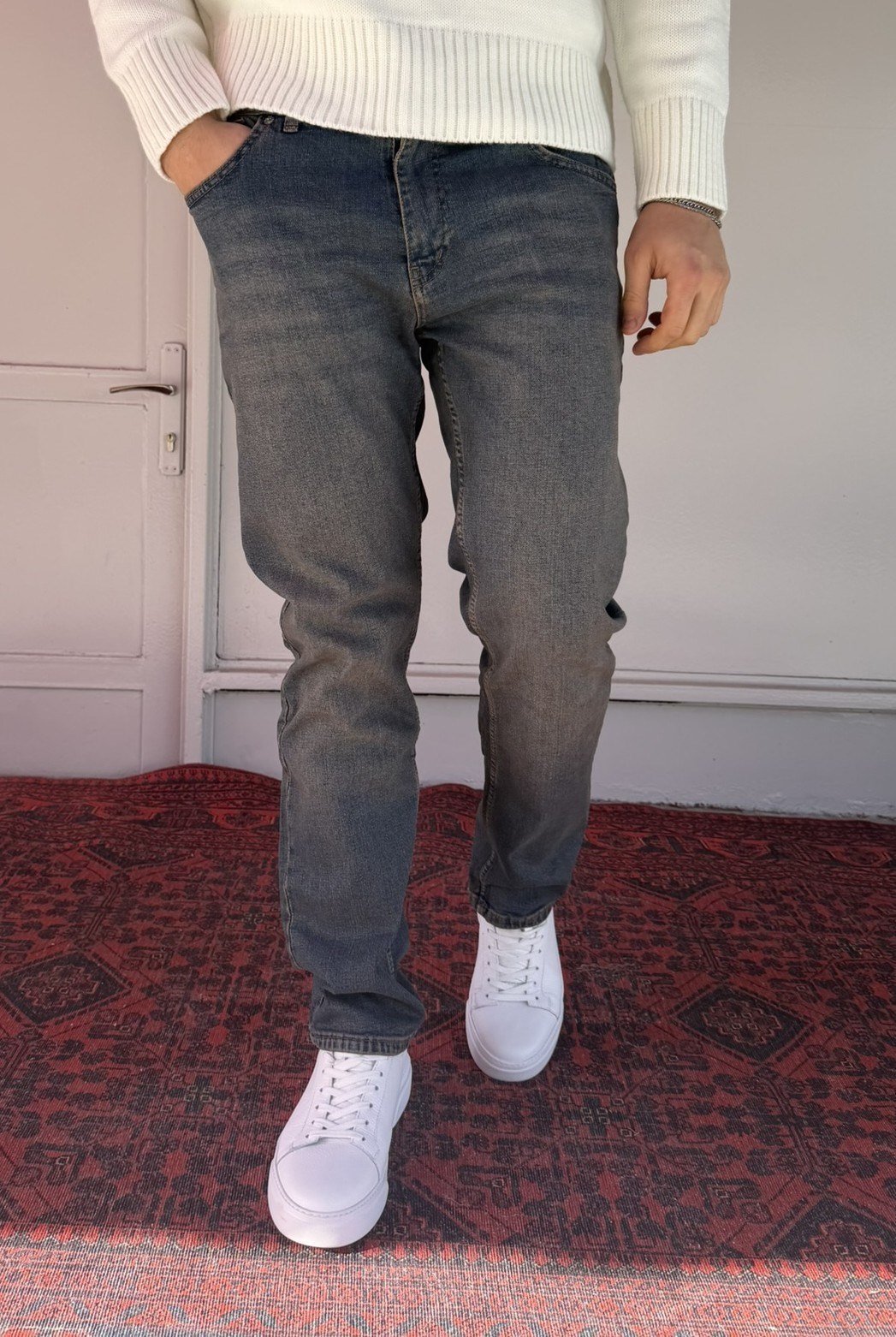 Keps Parmak Yıkamalı Regular Jean