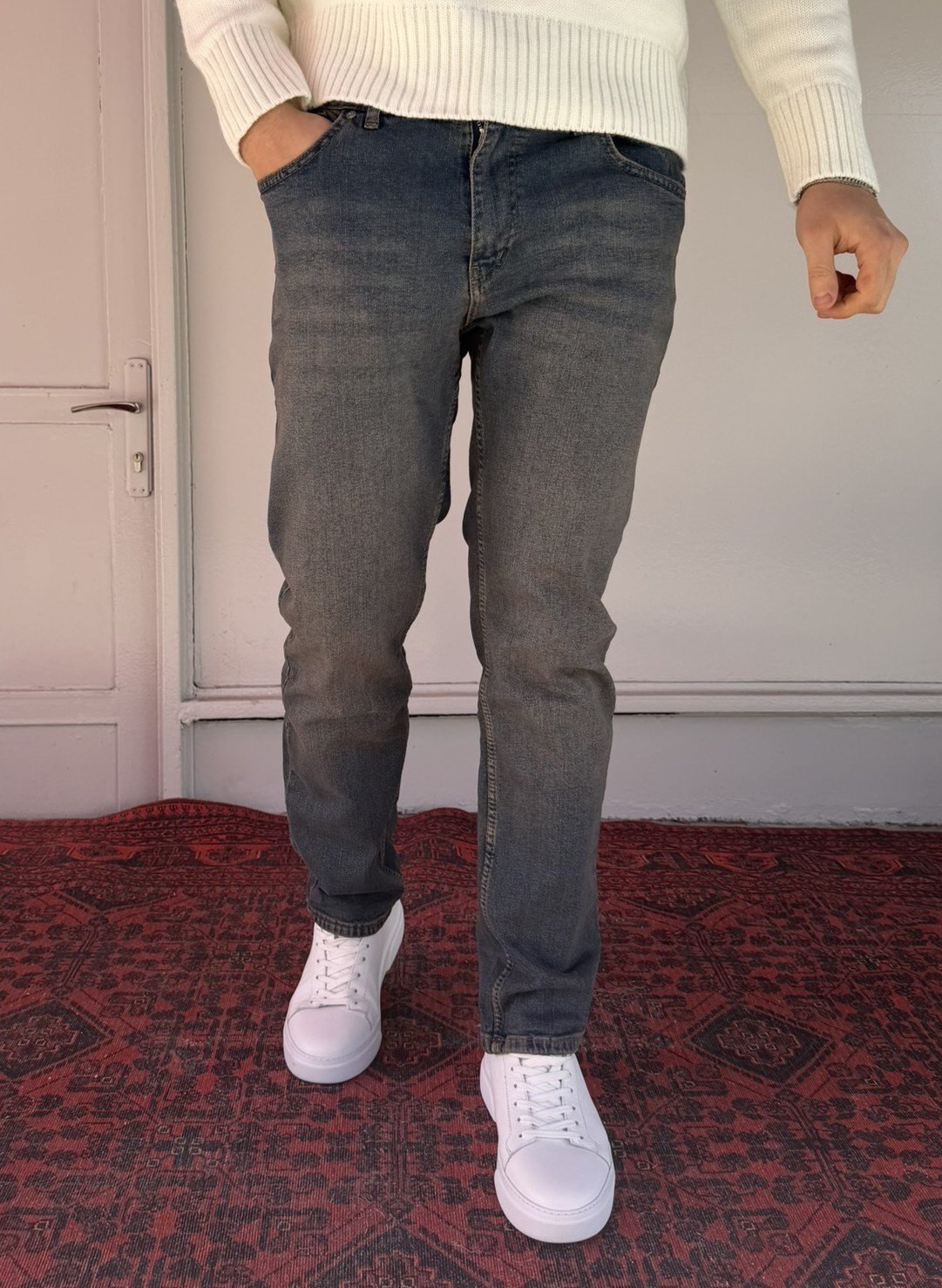 Keps Parmak Yıkamalı Regular Jean