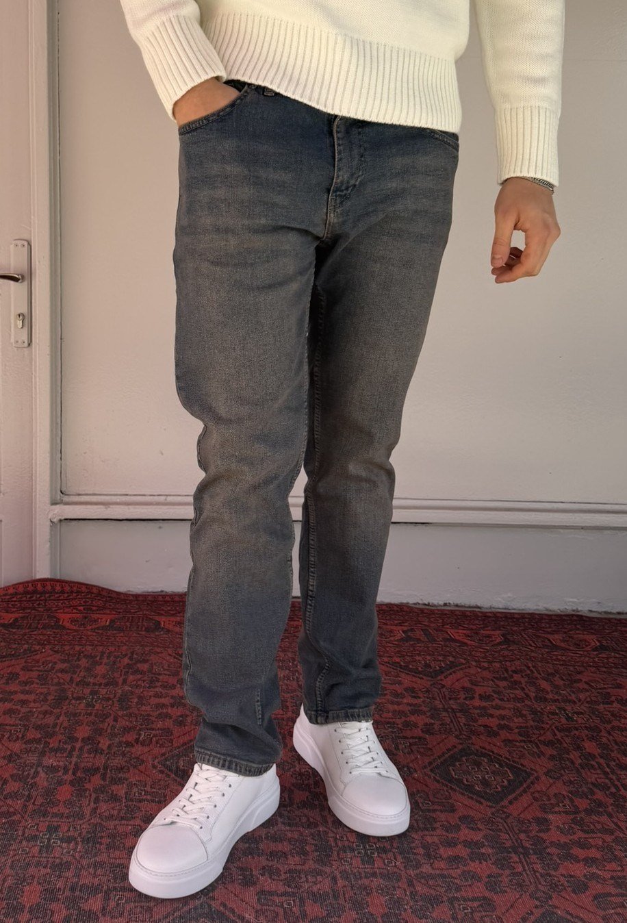 Keps Parmak Yıkamalı Regular Jean