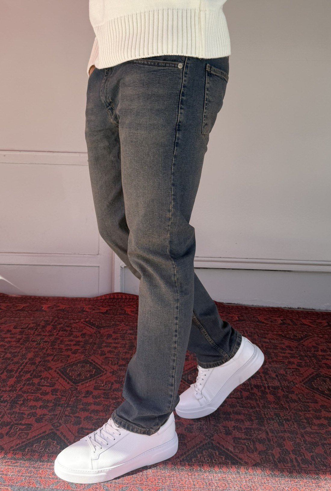 Keps Parmak Yıkamalı Regular Jean
