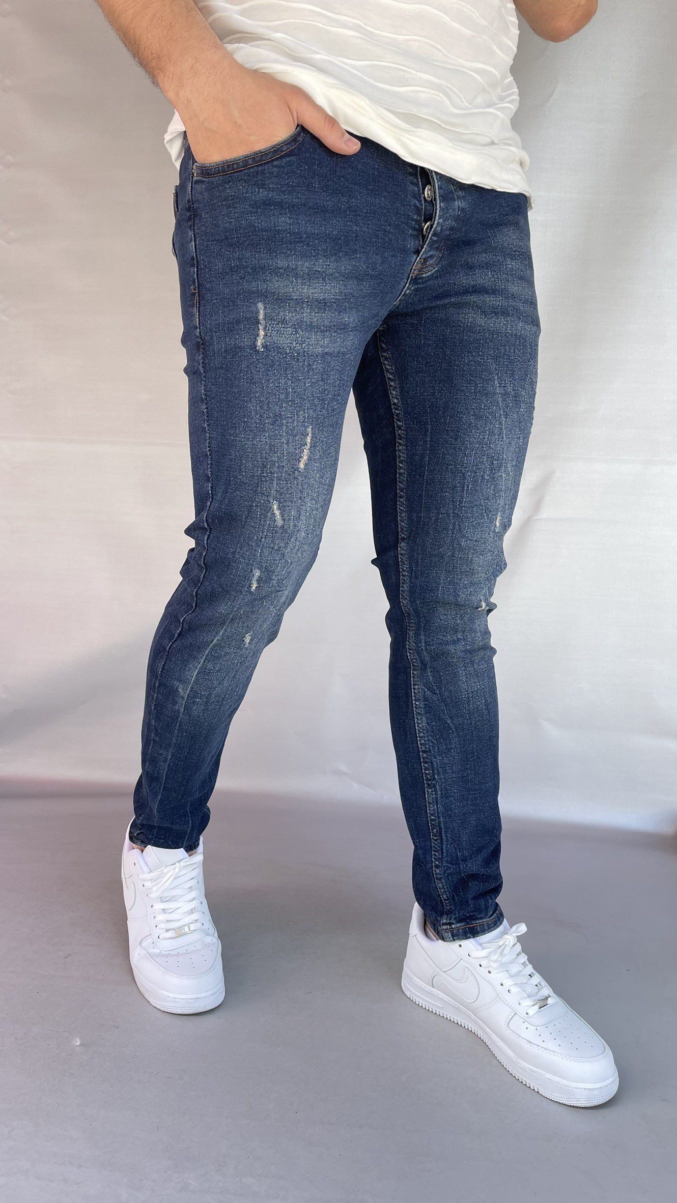 Keps Tırnaklı Skinny Jean