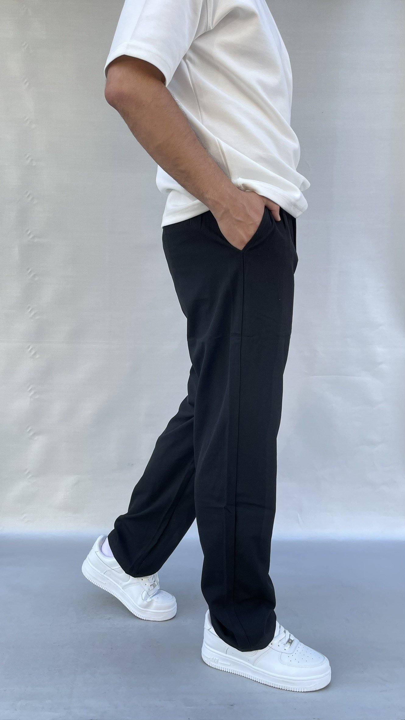 Kumaş Pileli Baggy Pantolon
