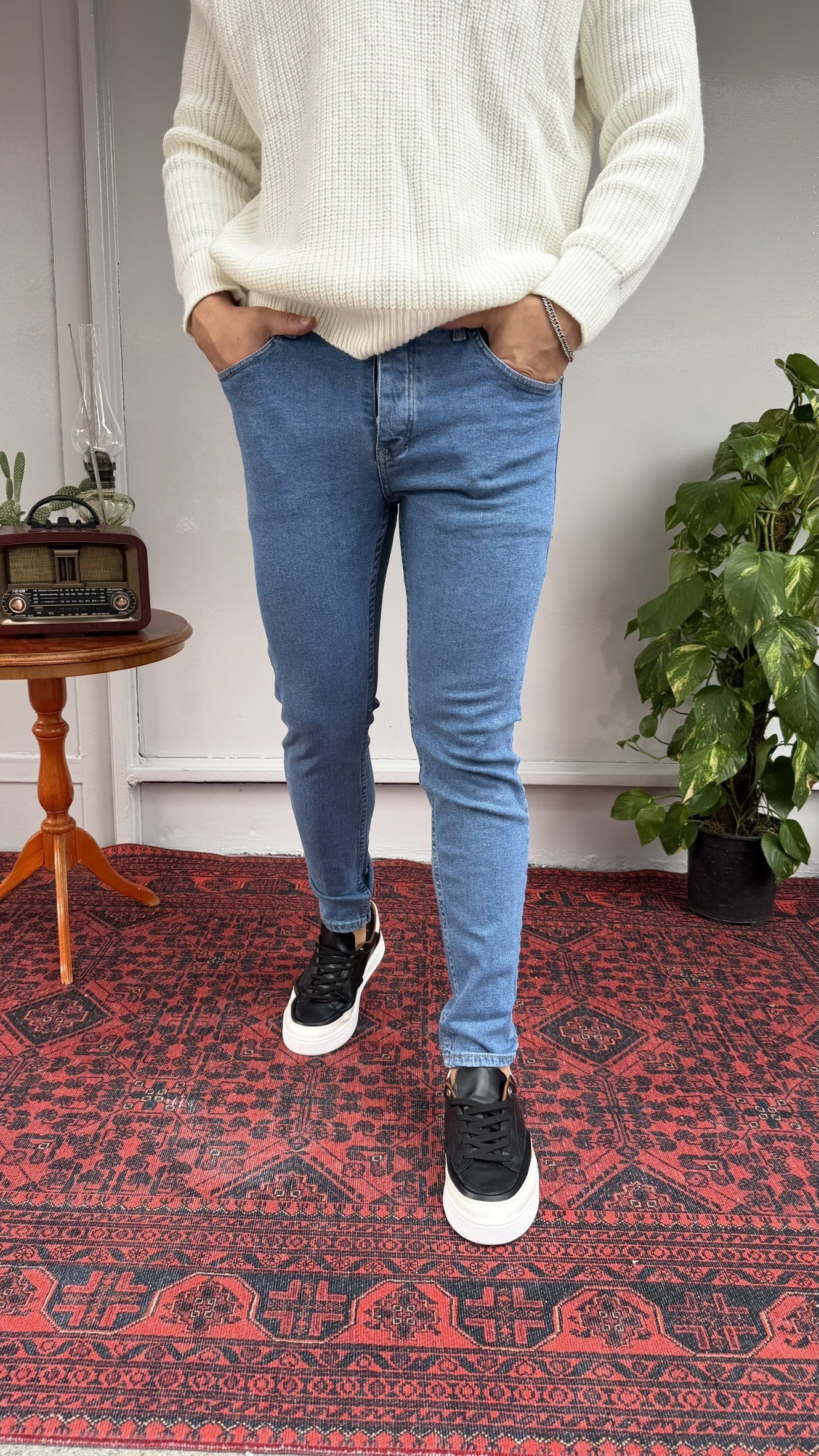 Martin Düz Mavi SkinnyFit Jean