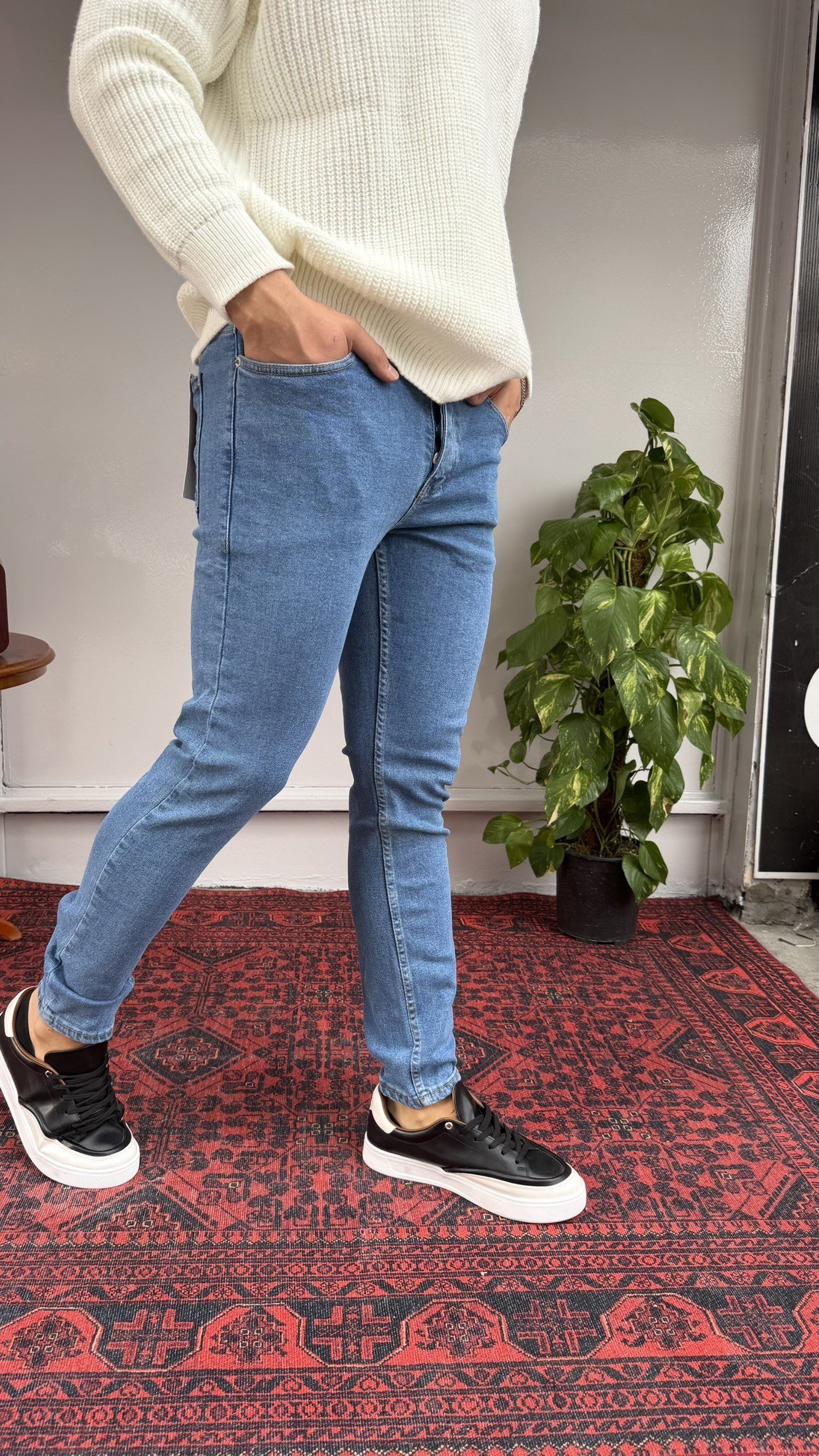 Martin Düz Mavi SkinnyFit Jean