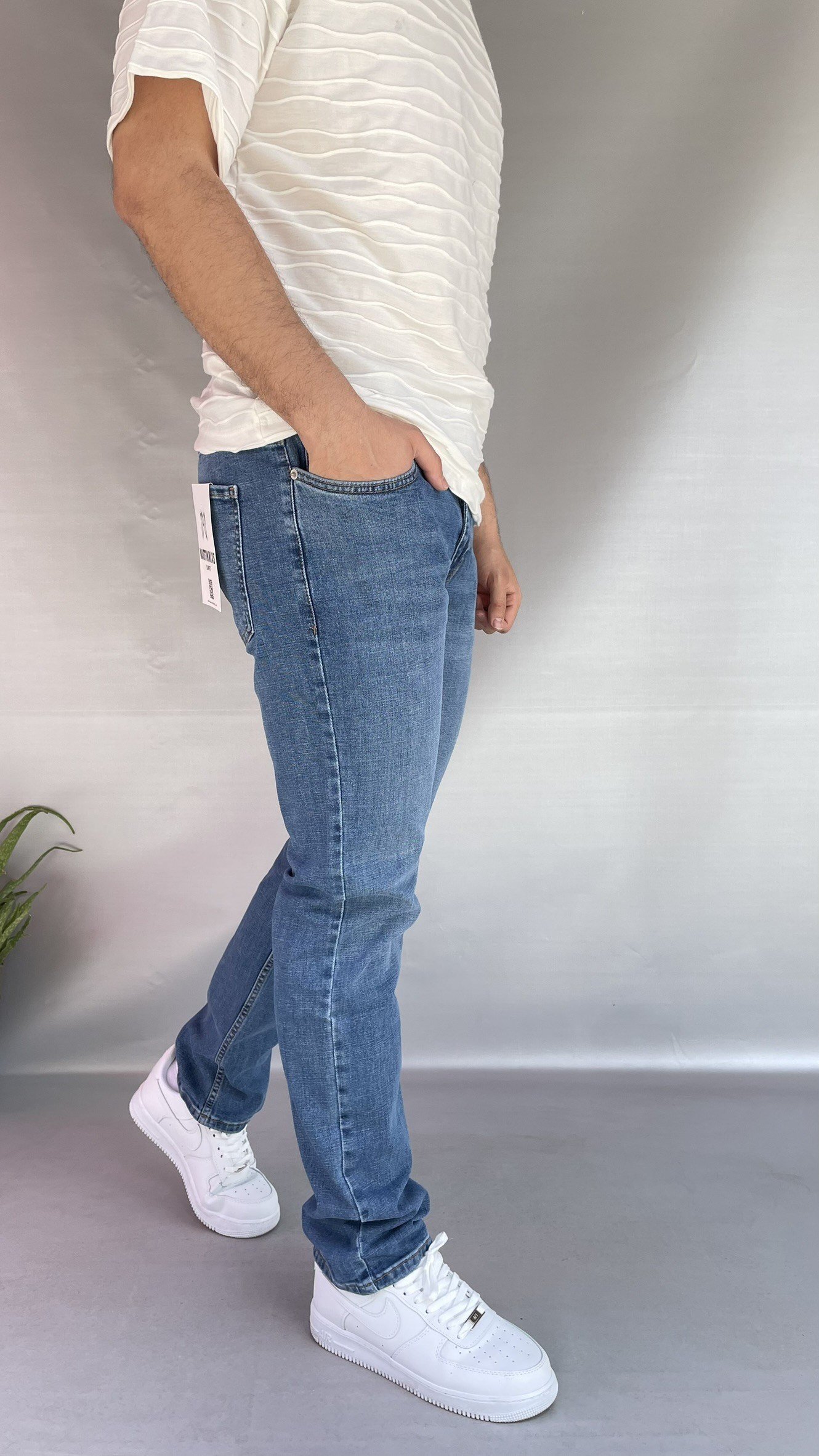 Martin Düz Mavi Slim Fit Jean