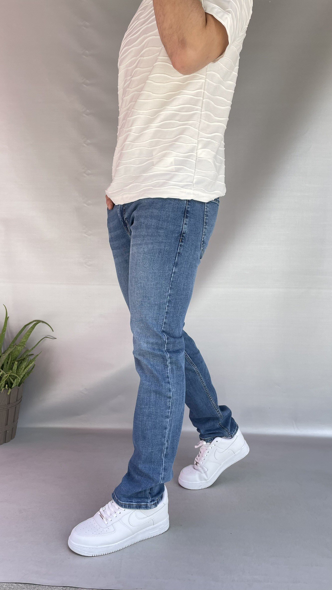Martin Düz Mavi Slim Fit Jean