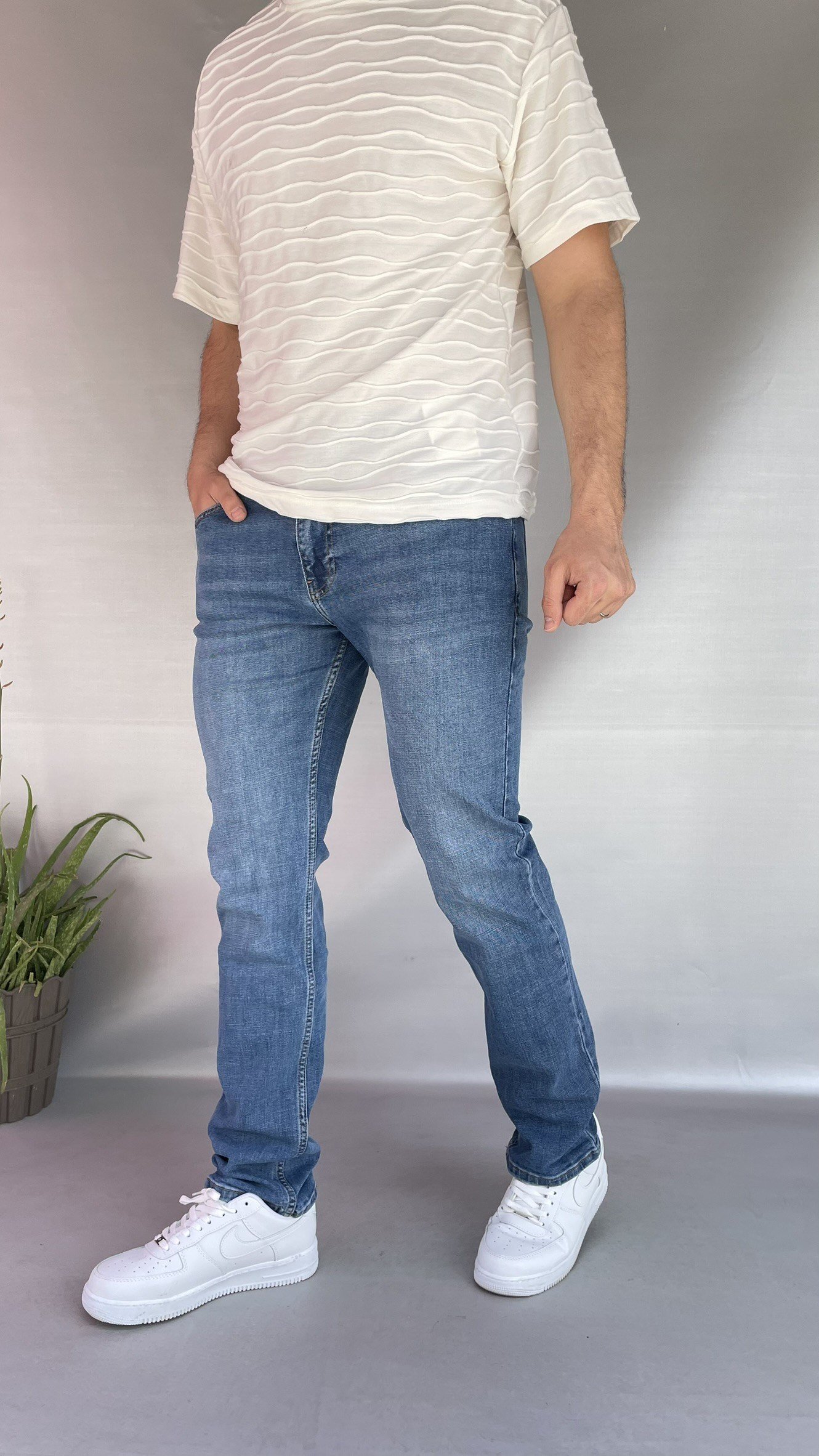 Martin Düz Mavi Slim Fit Jean