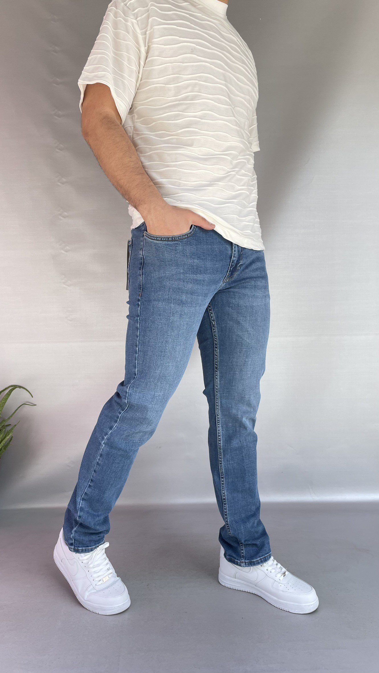 Martin Düz Mavi Slim Fit Jean