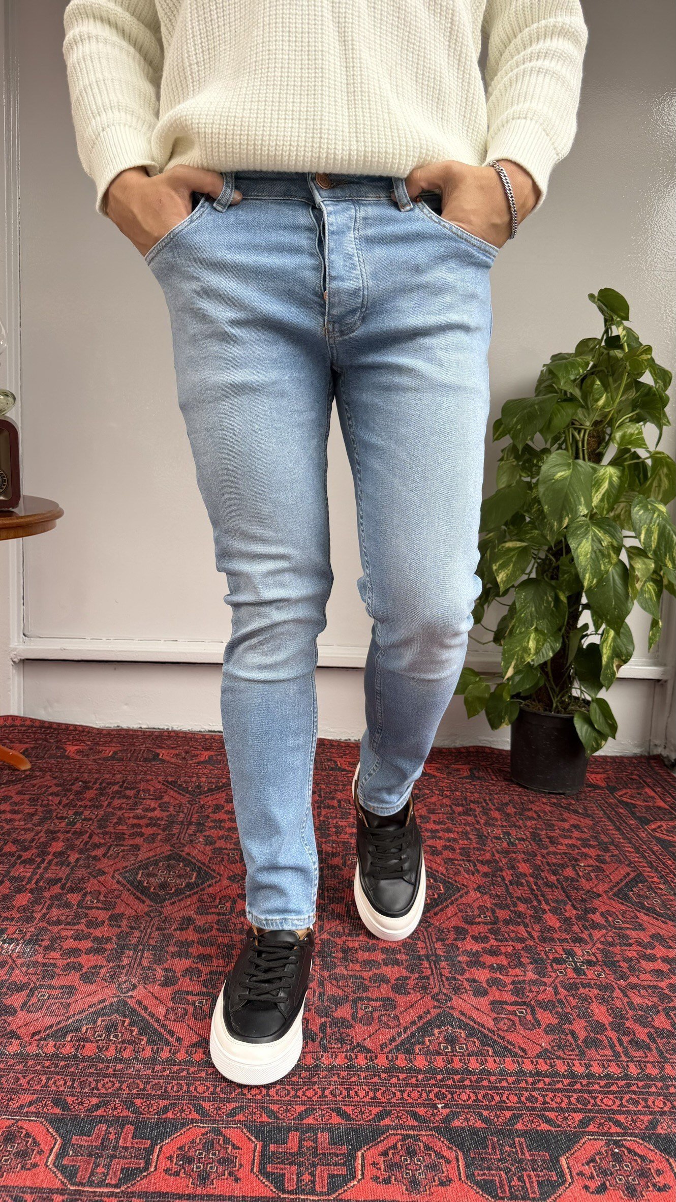 Martin Yıkamalı Mavi SkinnyFit Jean