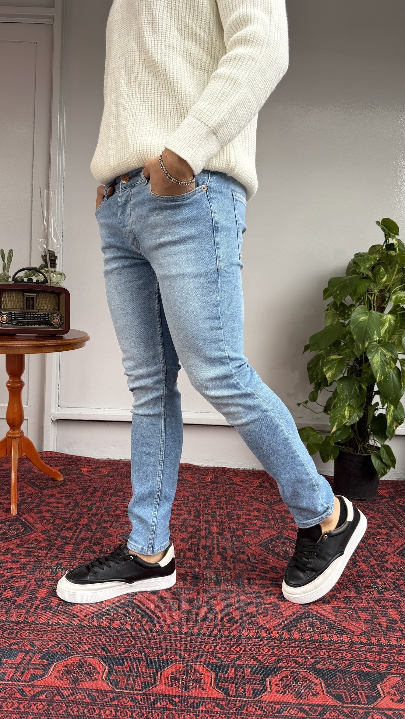 Martin Yıkamalı Mavi SkinnyFit Jean