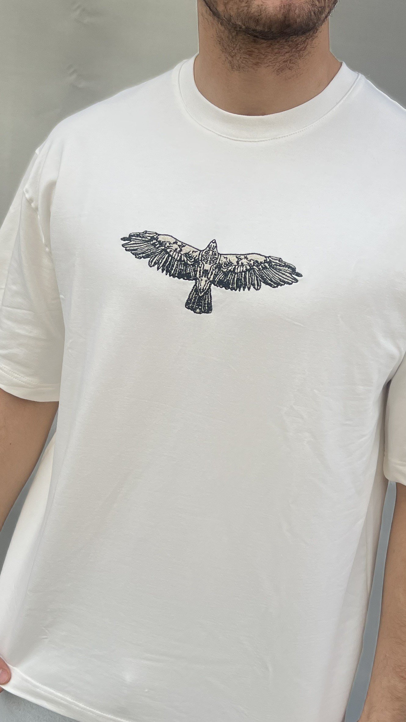 Ön Arka Anka Baskılı Oversize T-shirt