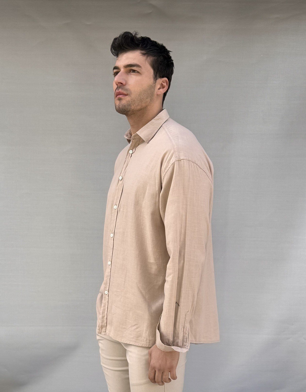 Oversize Keten Gömlek 5138