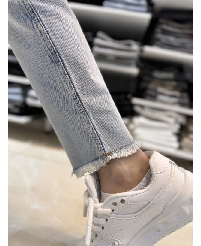 Paça Püskül Detay Boyfriend Jean