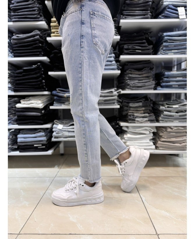 Paça Püskül Detay Boyfriend Jean