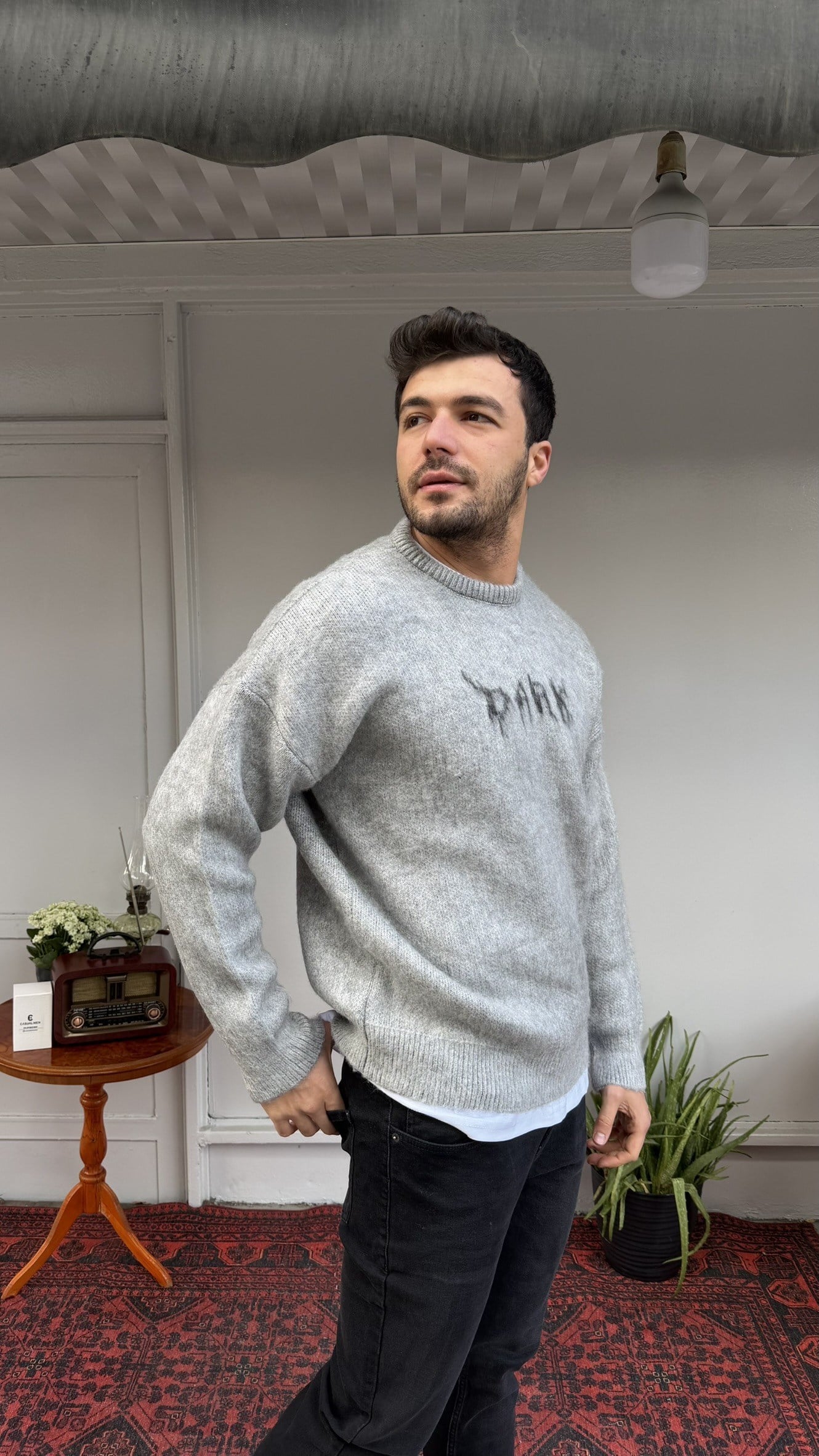 Retro 6008 Baskılı Kazak