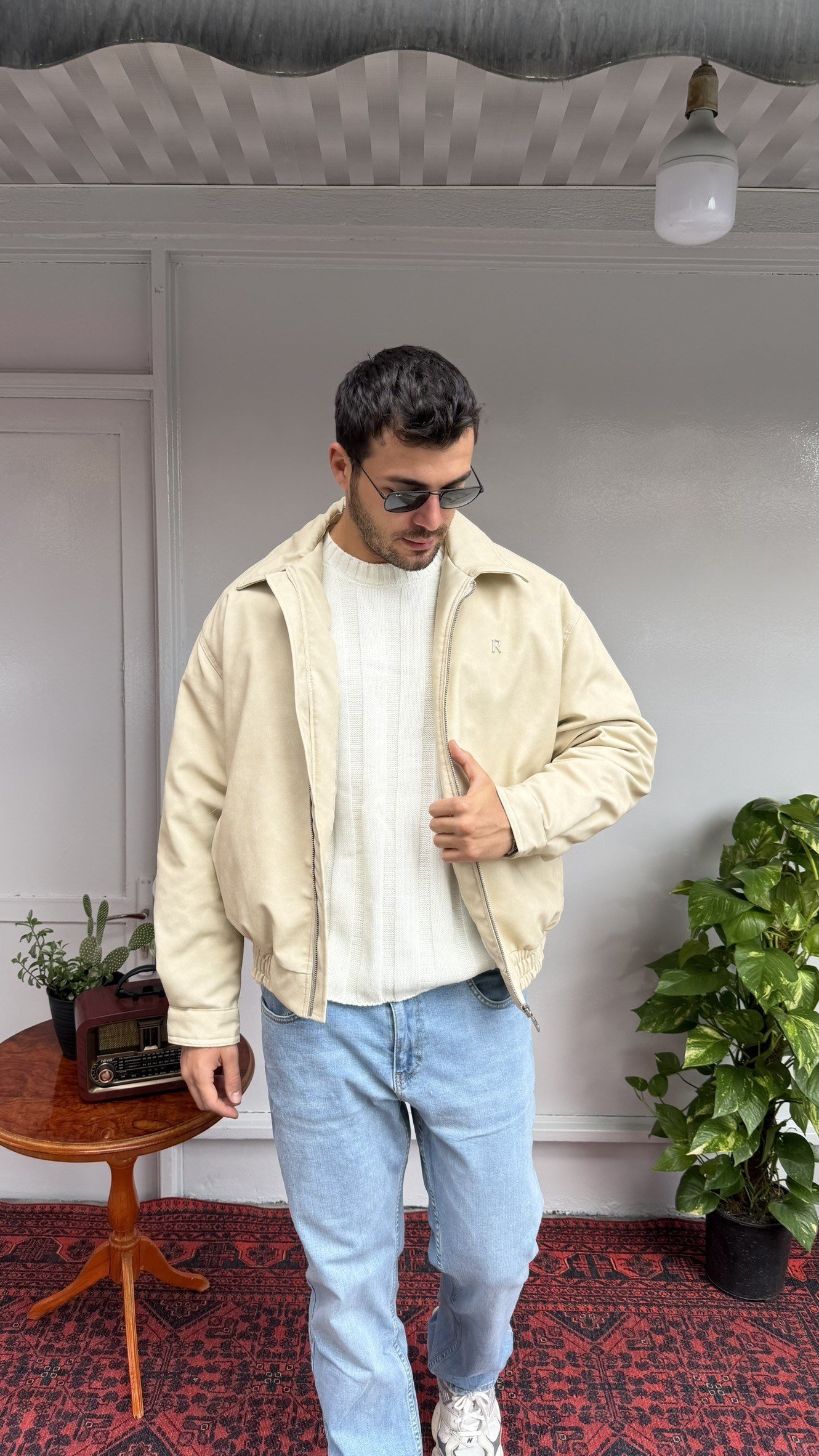 Retro Basic Deri Ceket
