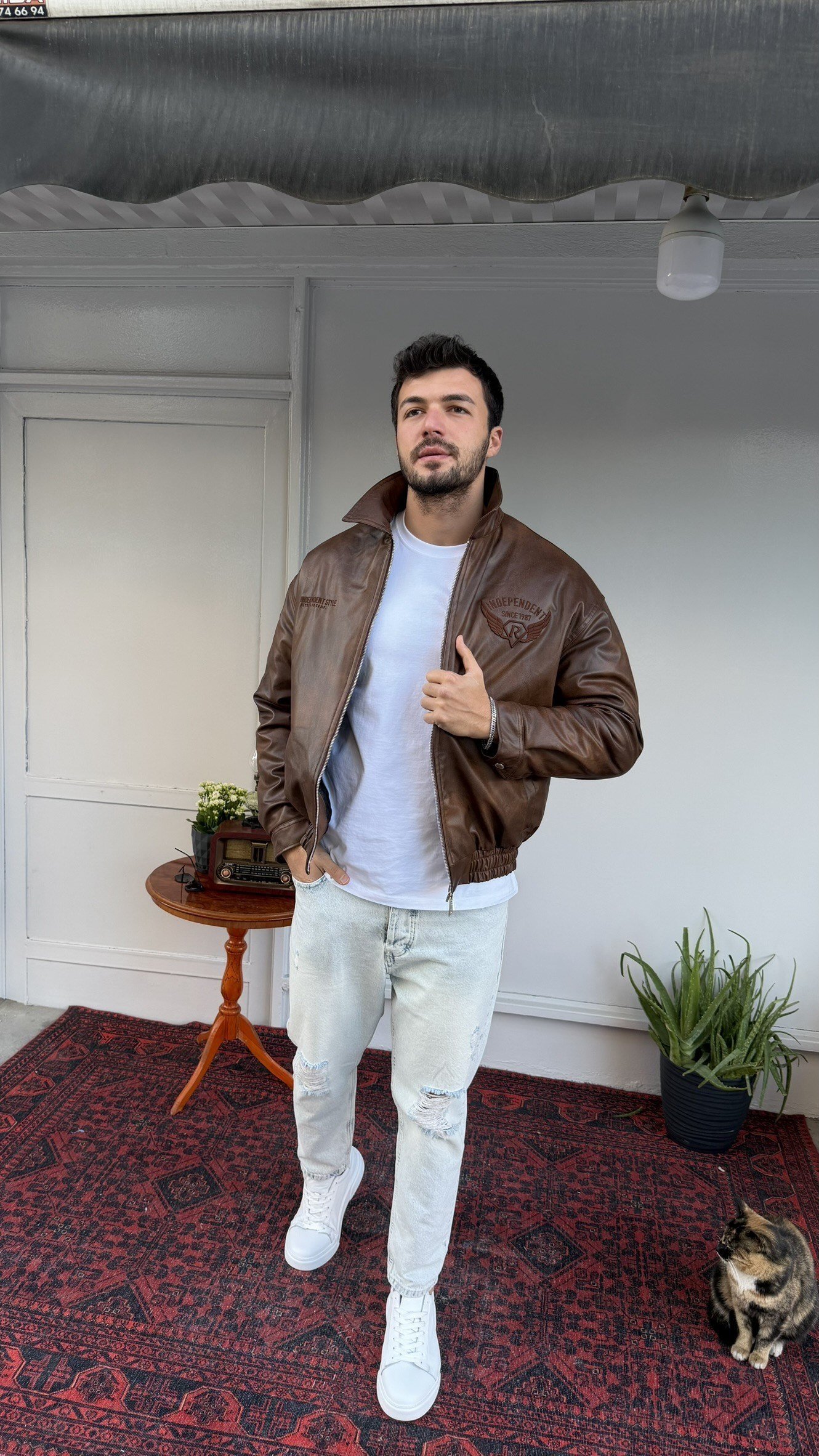 Retro For Time Deri Ceket