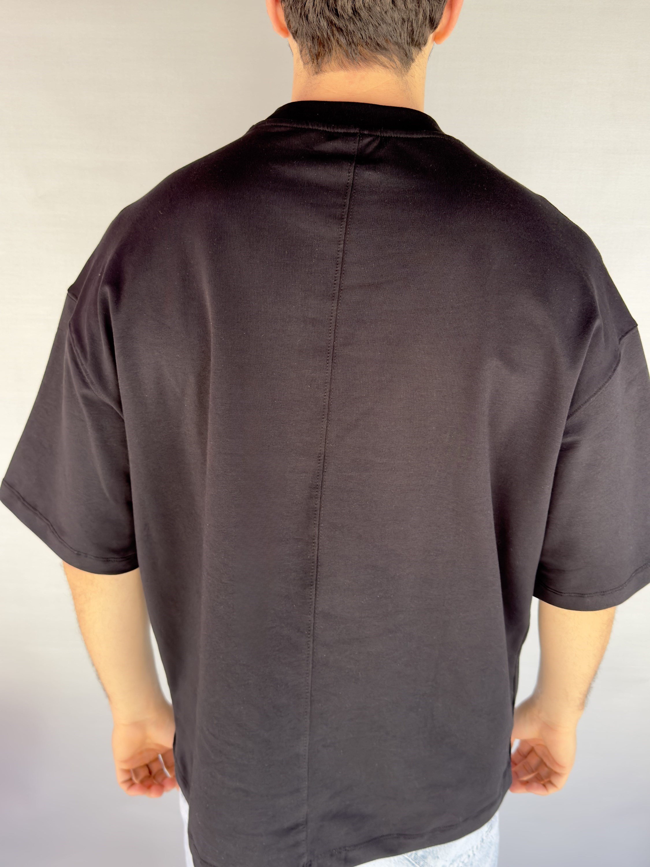 Sırt Çımalı Basic Oversize T-shirt