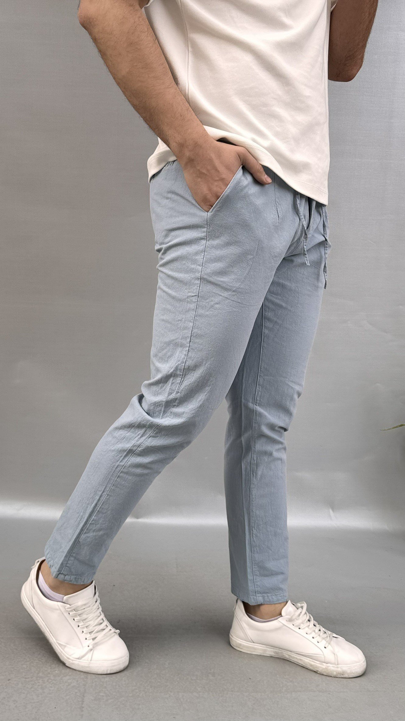 Slim Keten Pantolon